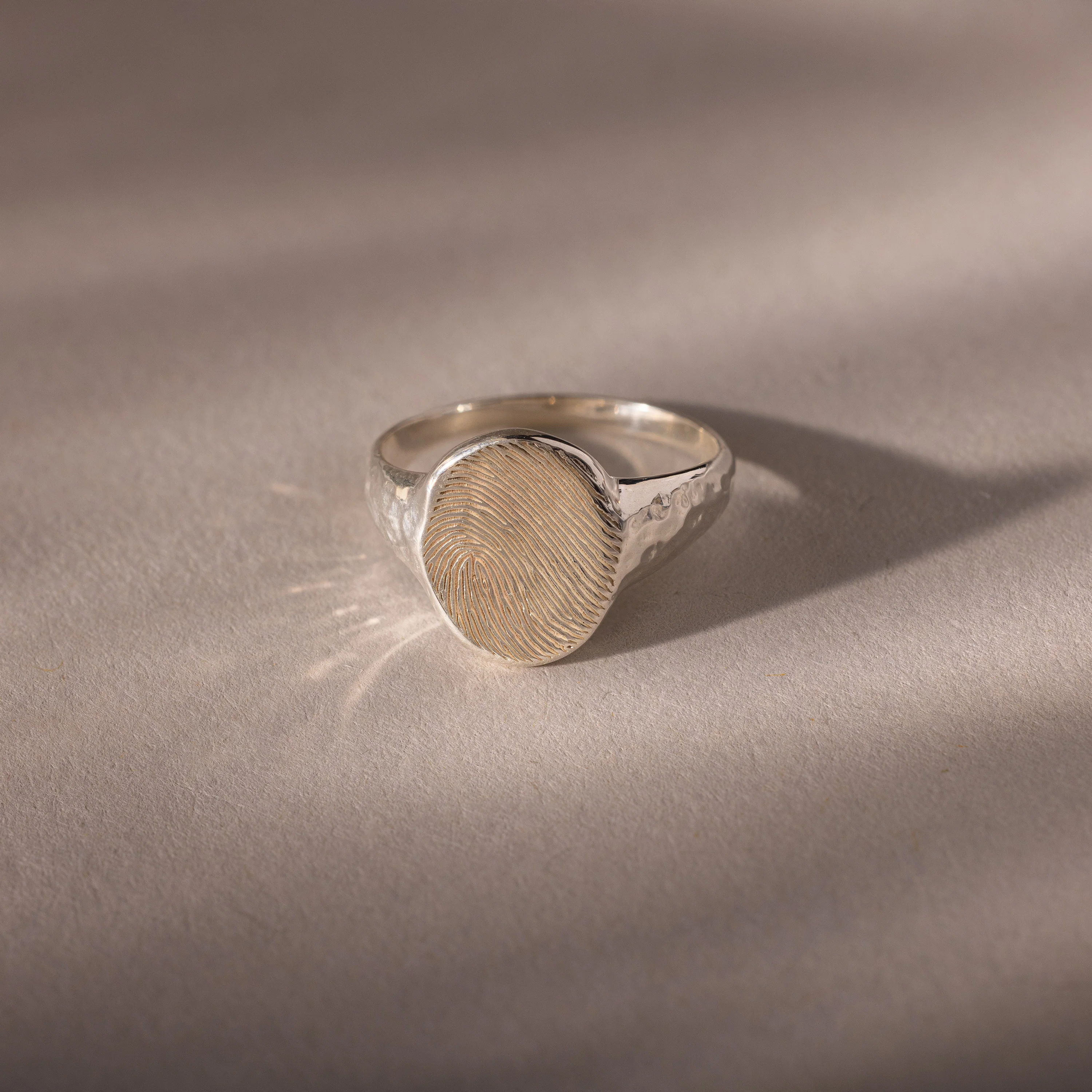 Organic Fingerprint Signet Ring - Image 2