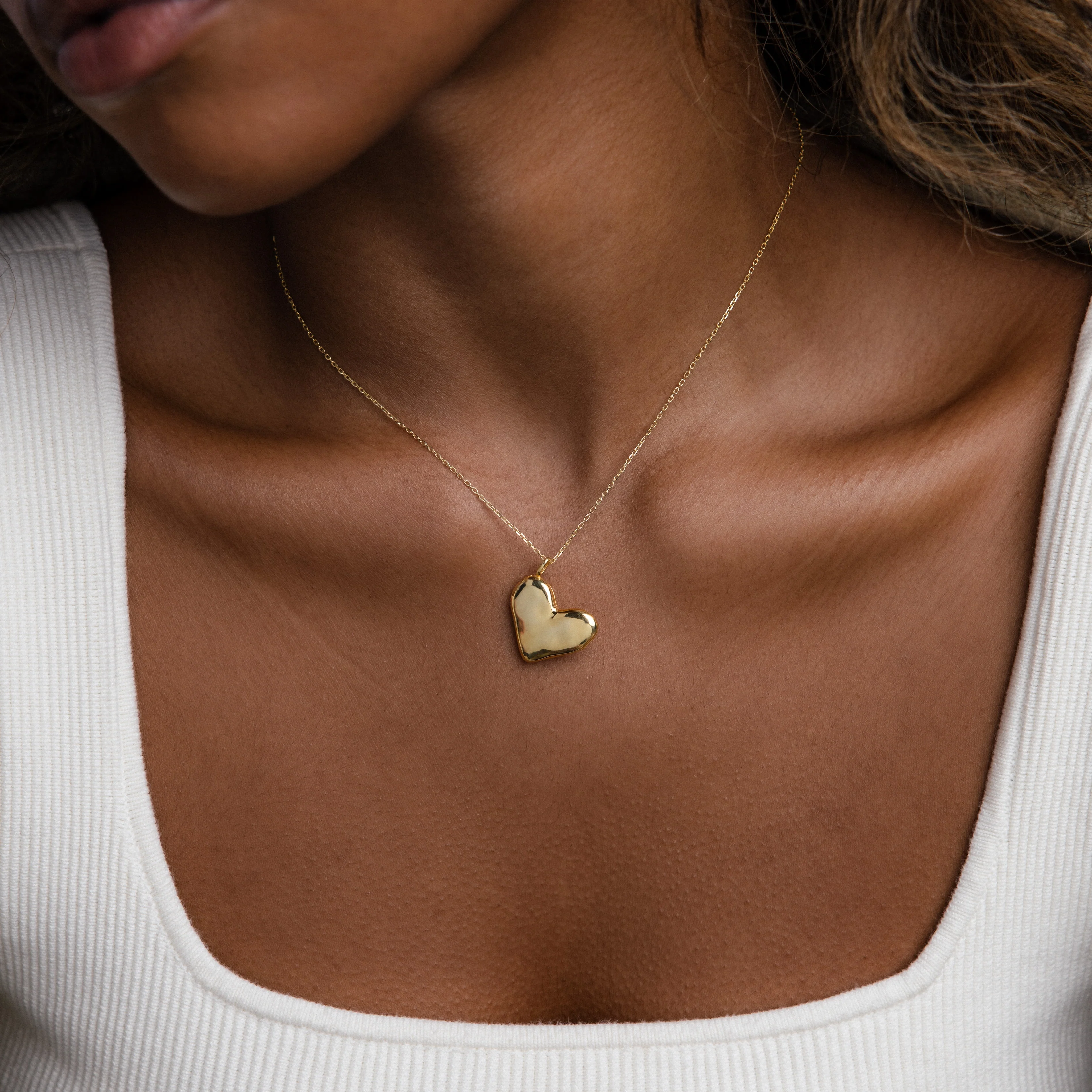 Organic Heart Locket Necklace - Image 3