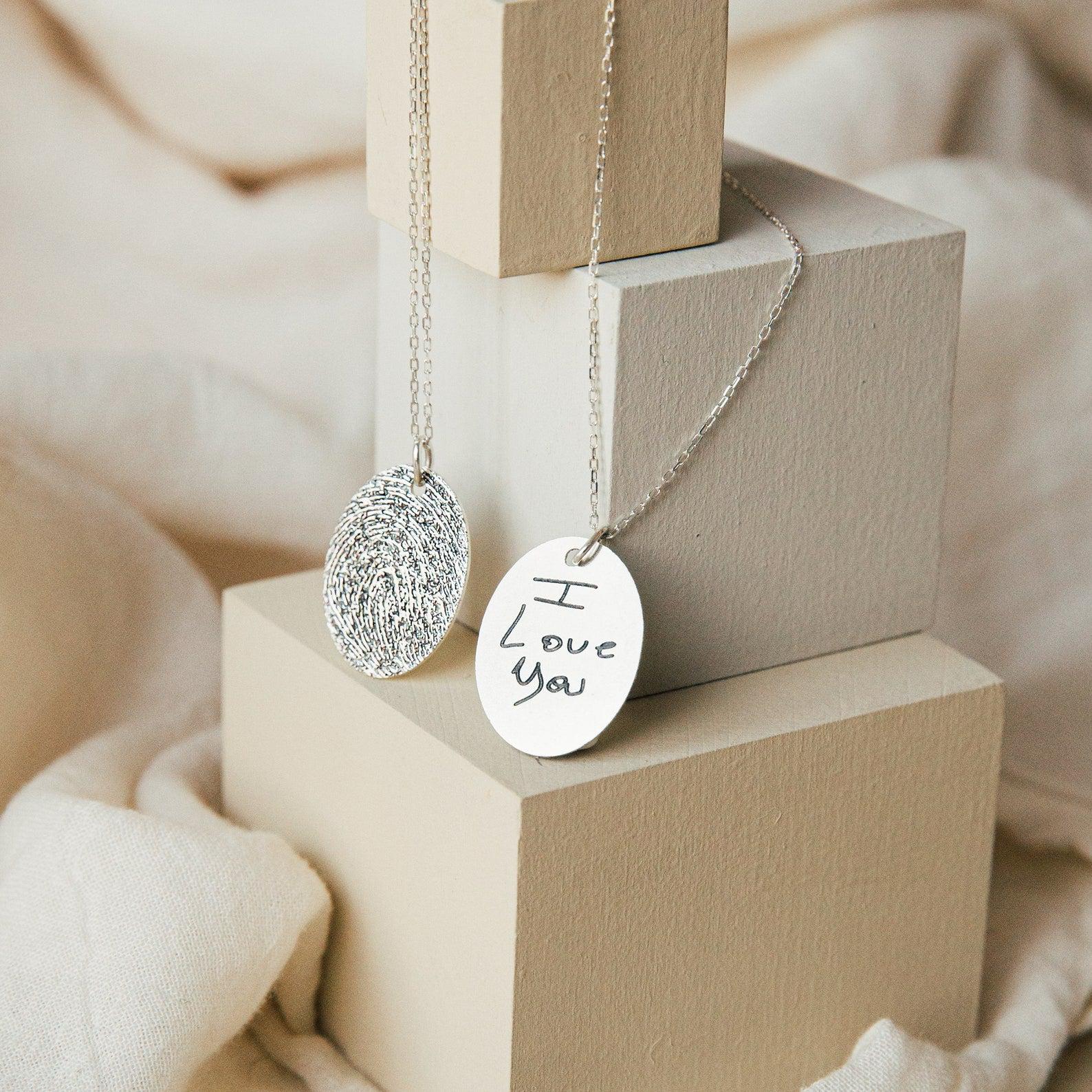 Oval Fingerprint Necklace - Image 7