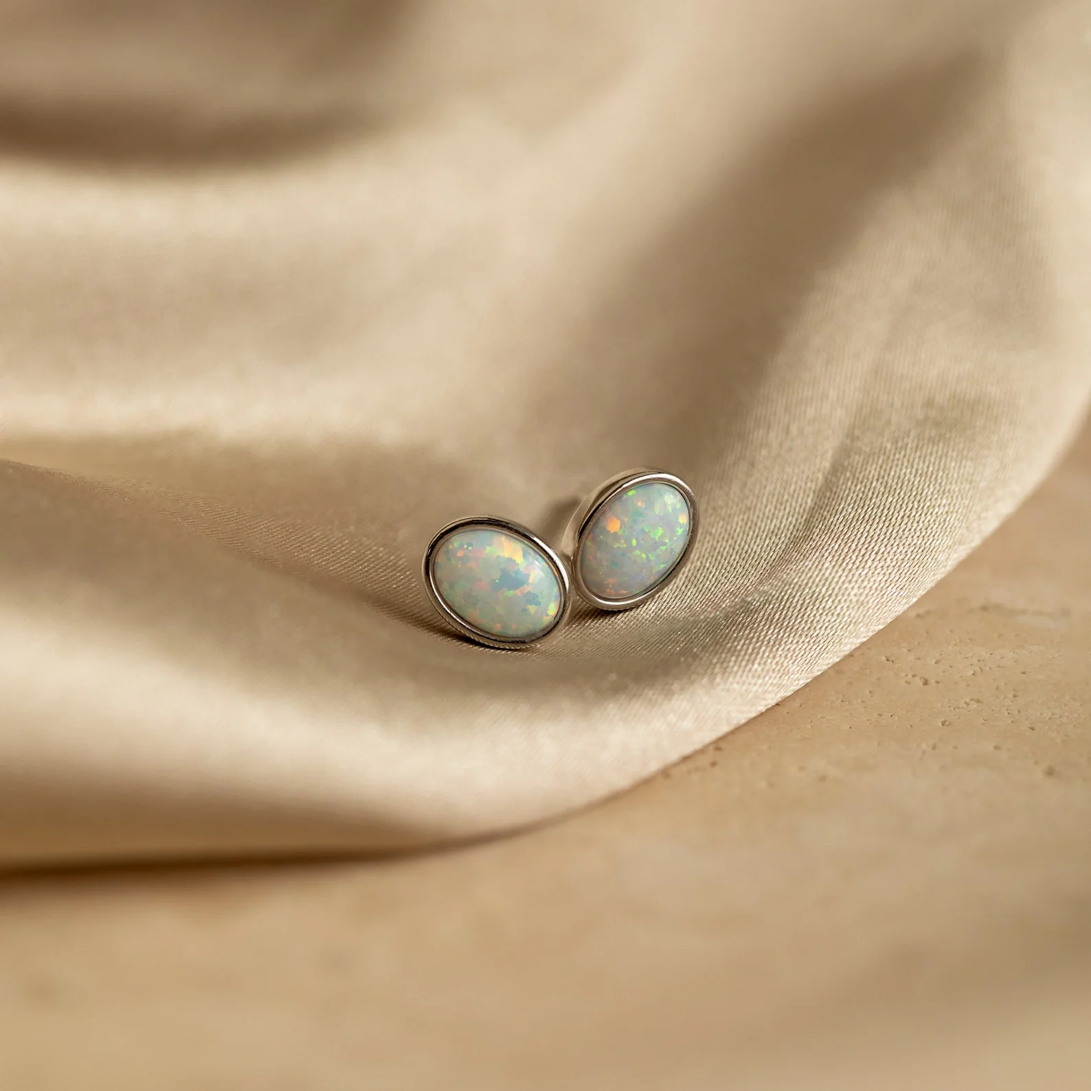 Oval Opal Studs - Image 4