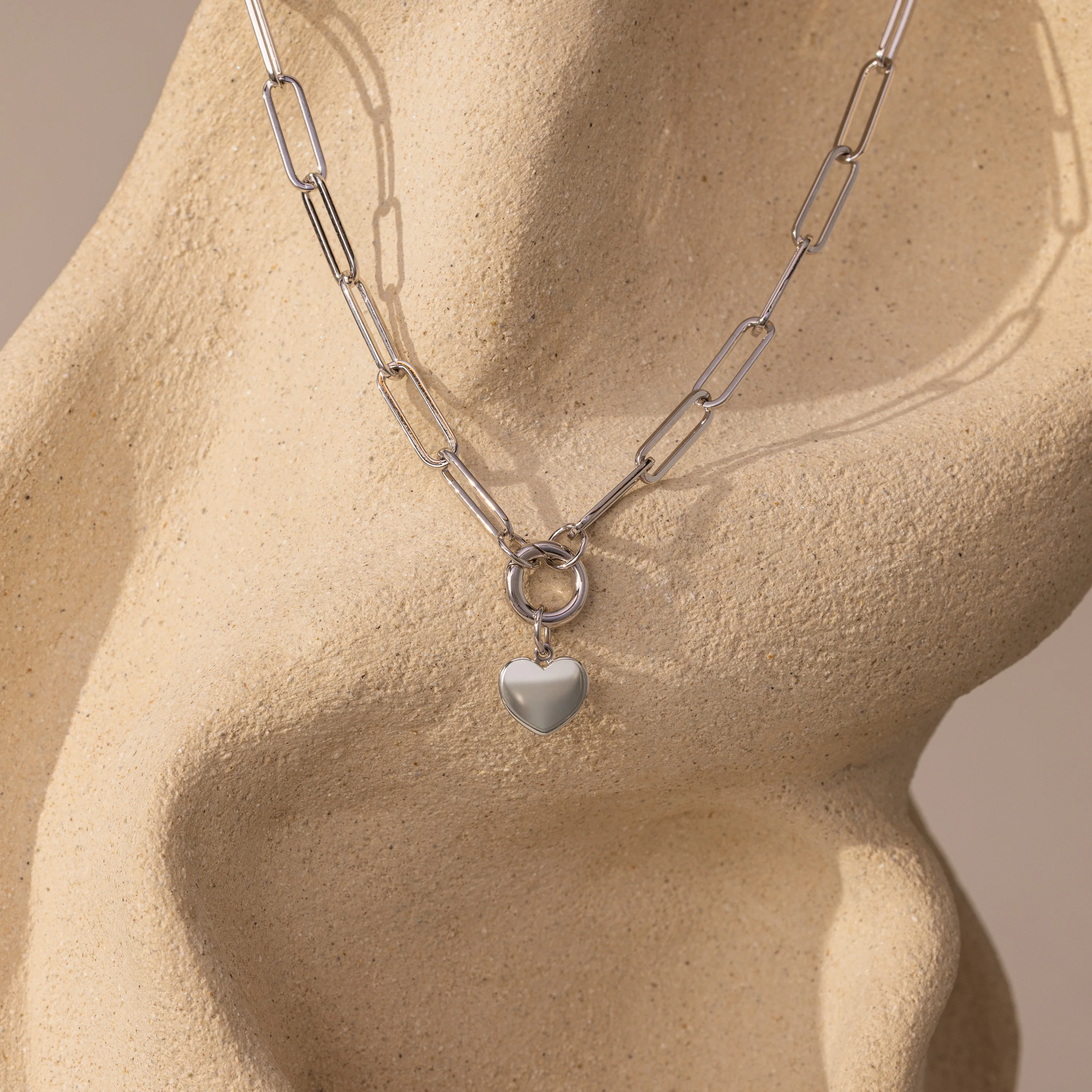 Paperclip Heart Charm Necklace - Image 4