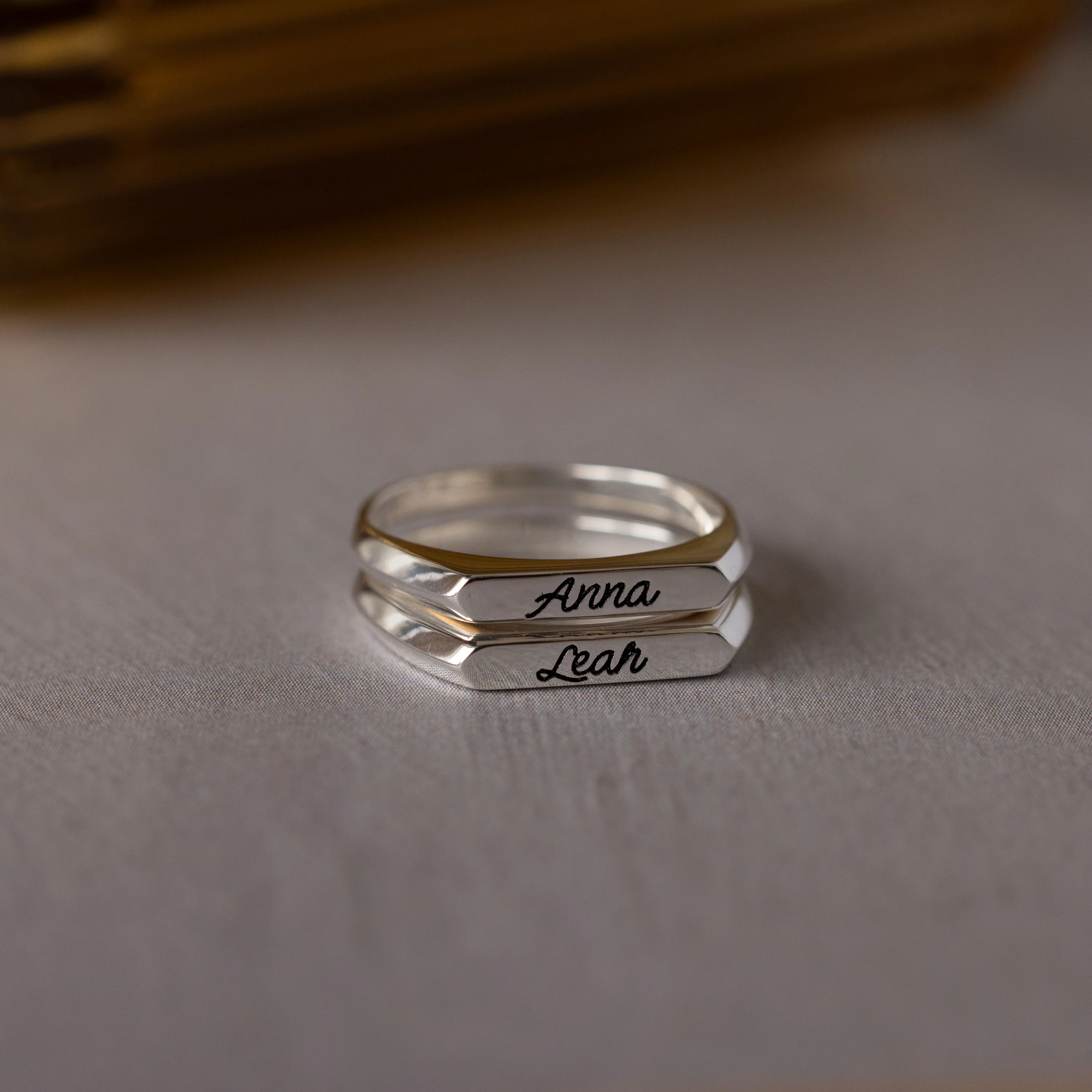 Paris Thin Name Signet Ring - Image 3