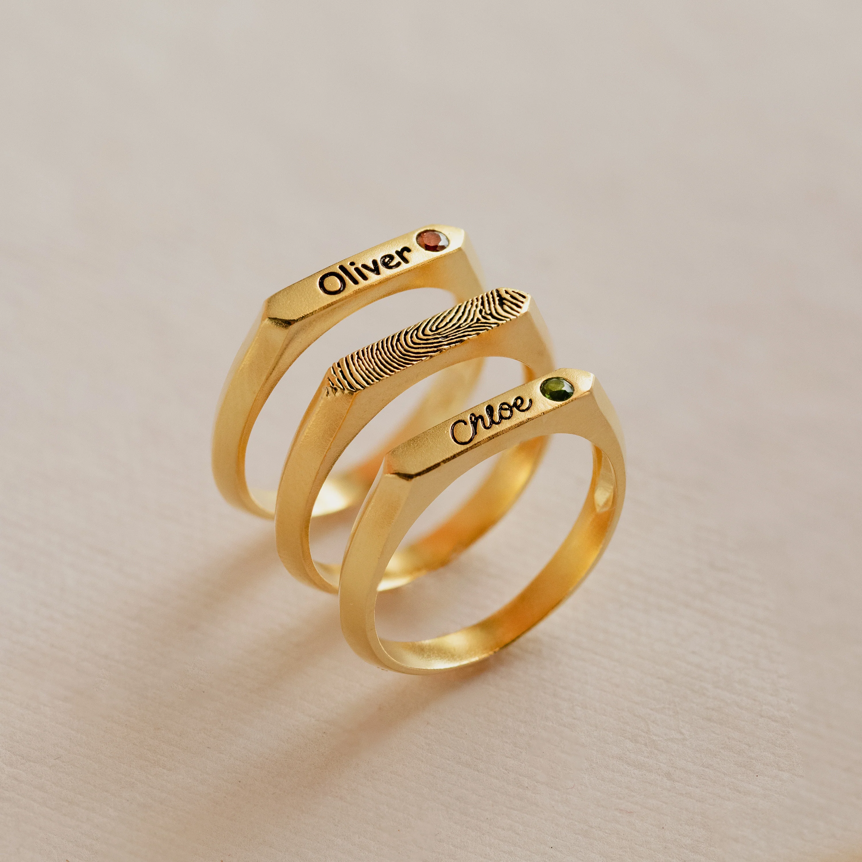 Paris Thin Name Signet Ring - Image 5