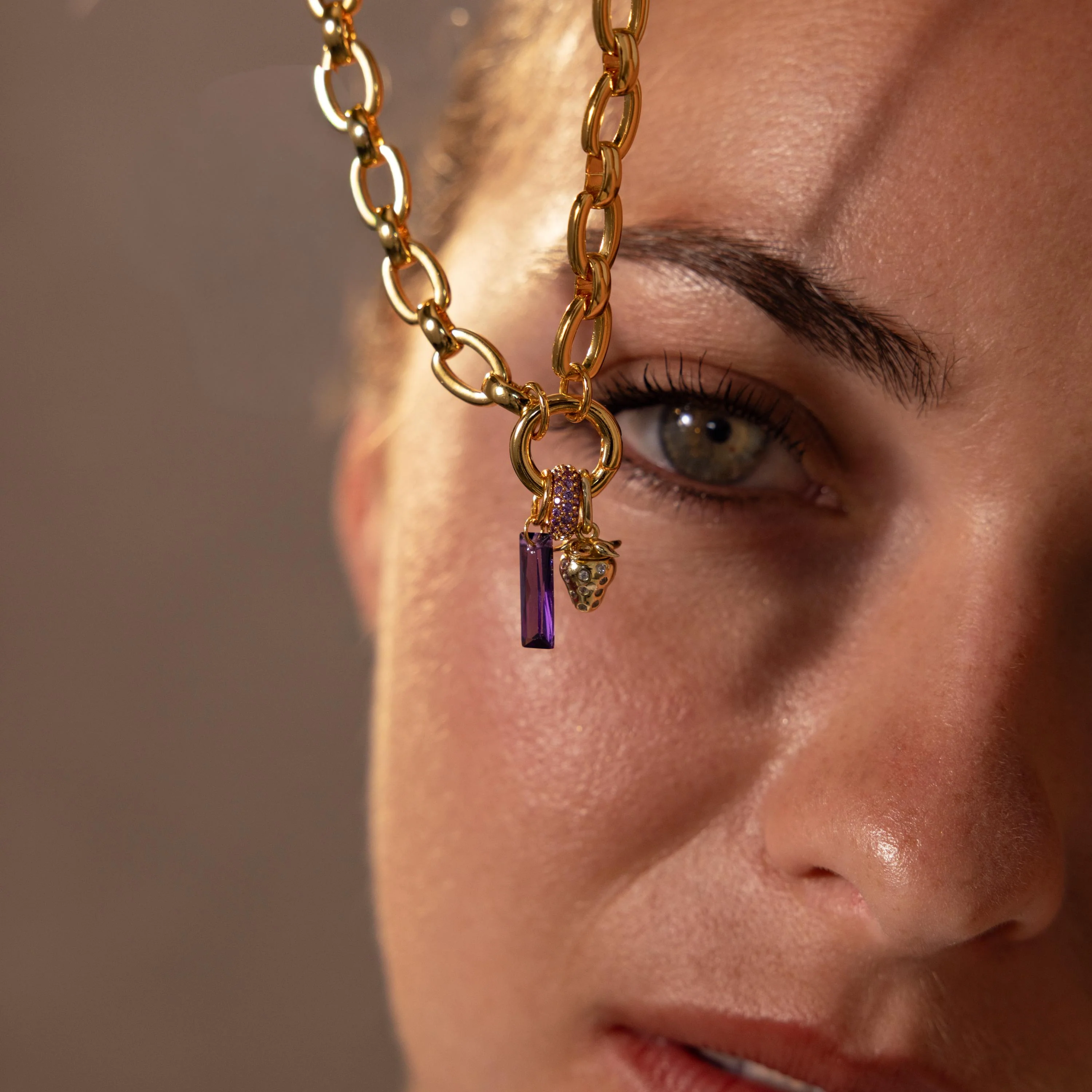 Pave Amethyst Charm Spacer - Image 2