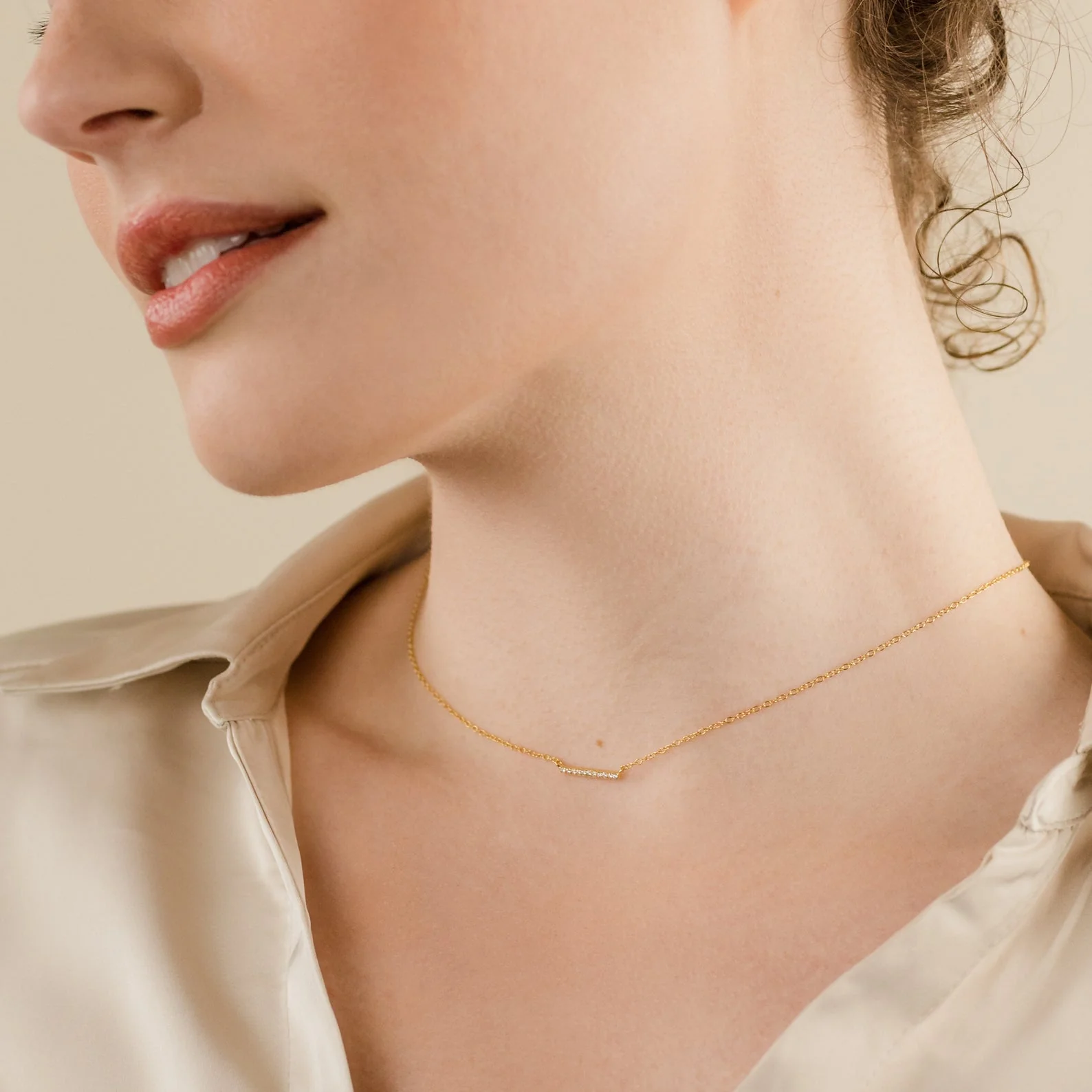Pave Bar Necklace - Image 6
