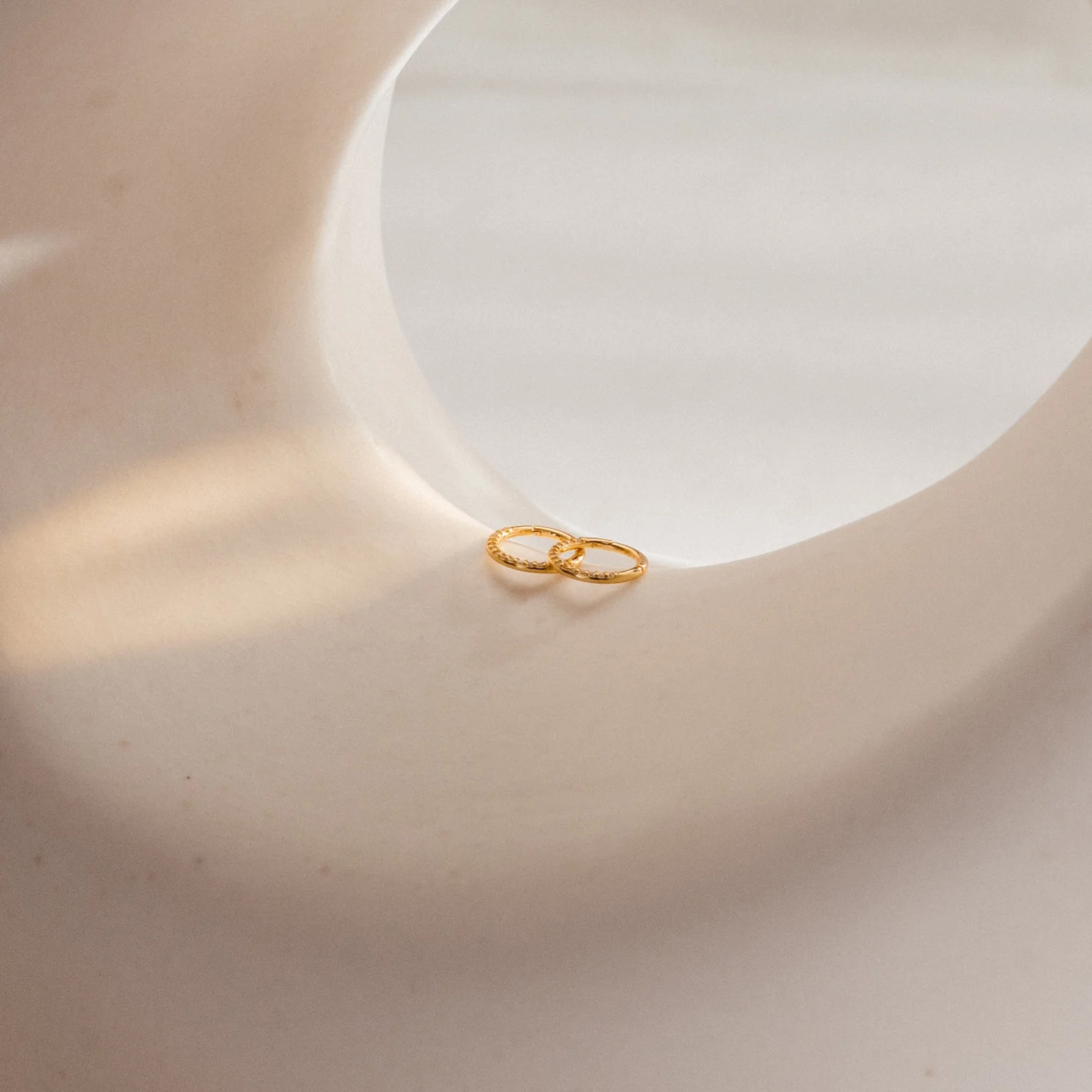 Pave Cartilage Mini Huggies - Image 2