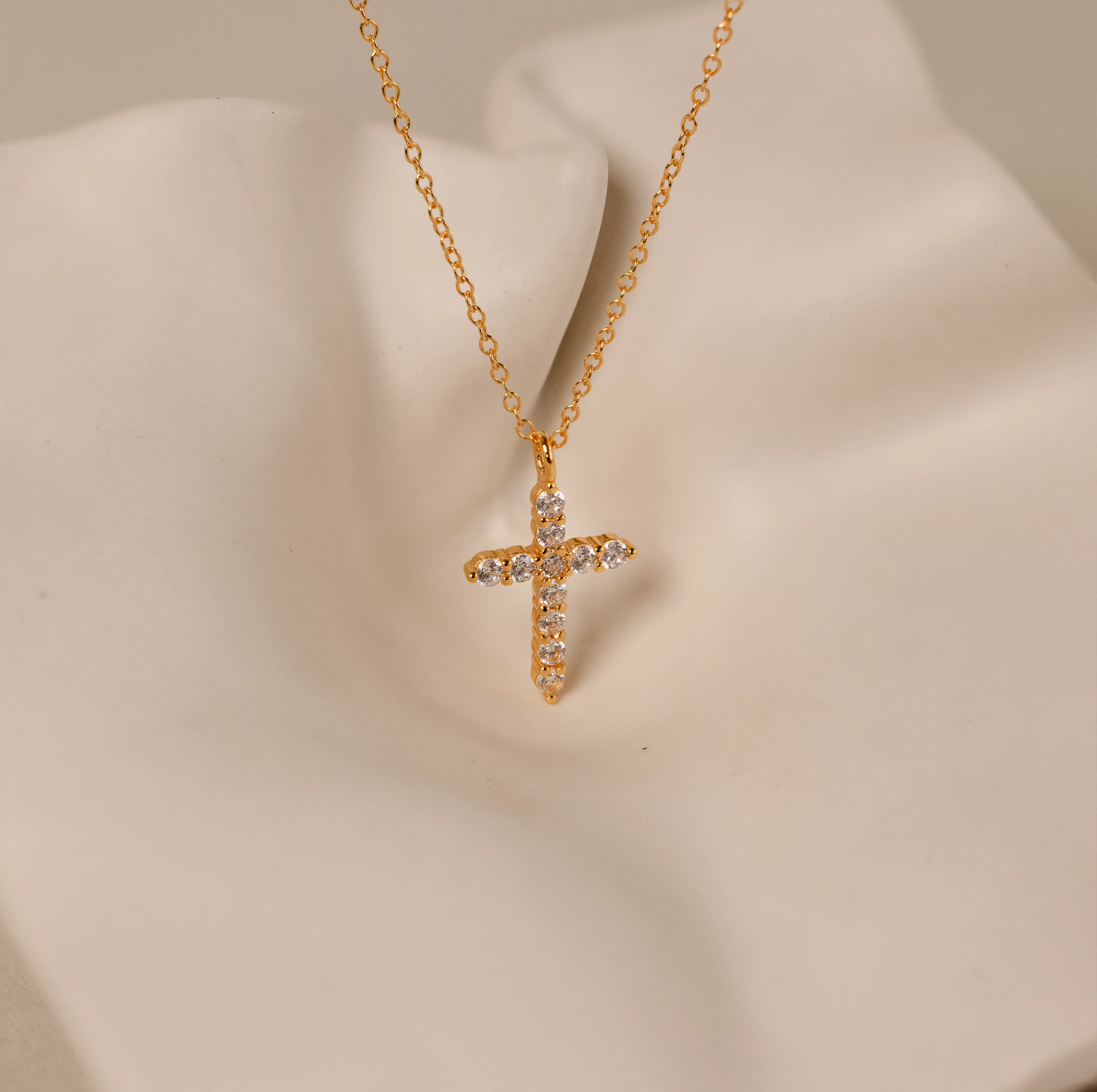 Pave Cross Necklace - Image 9