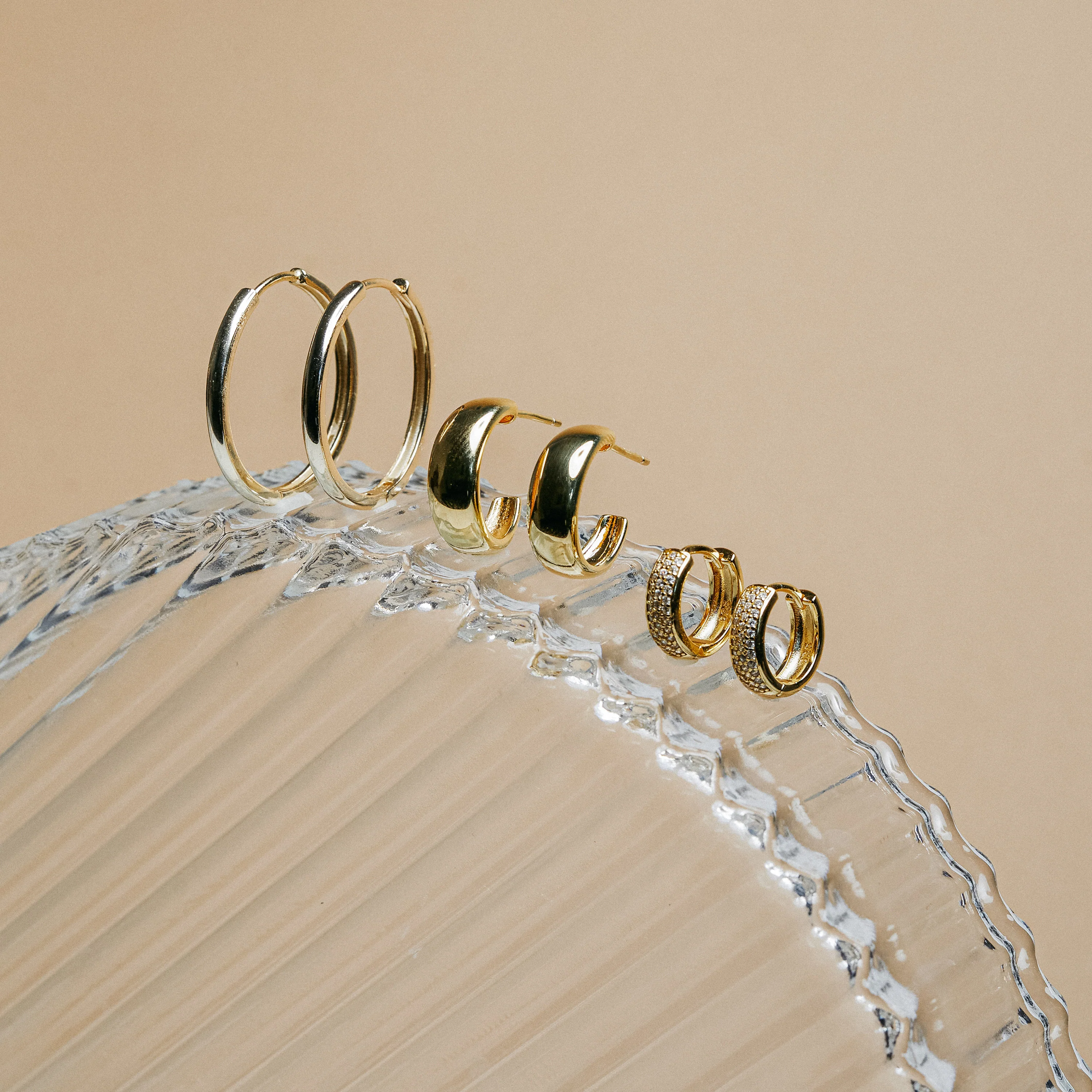 Pave Diamond Huggies in 18K Gold - Image 7