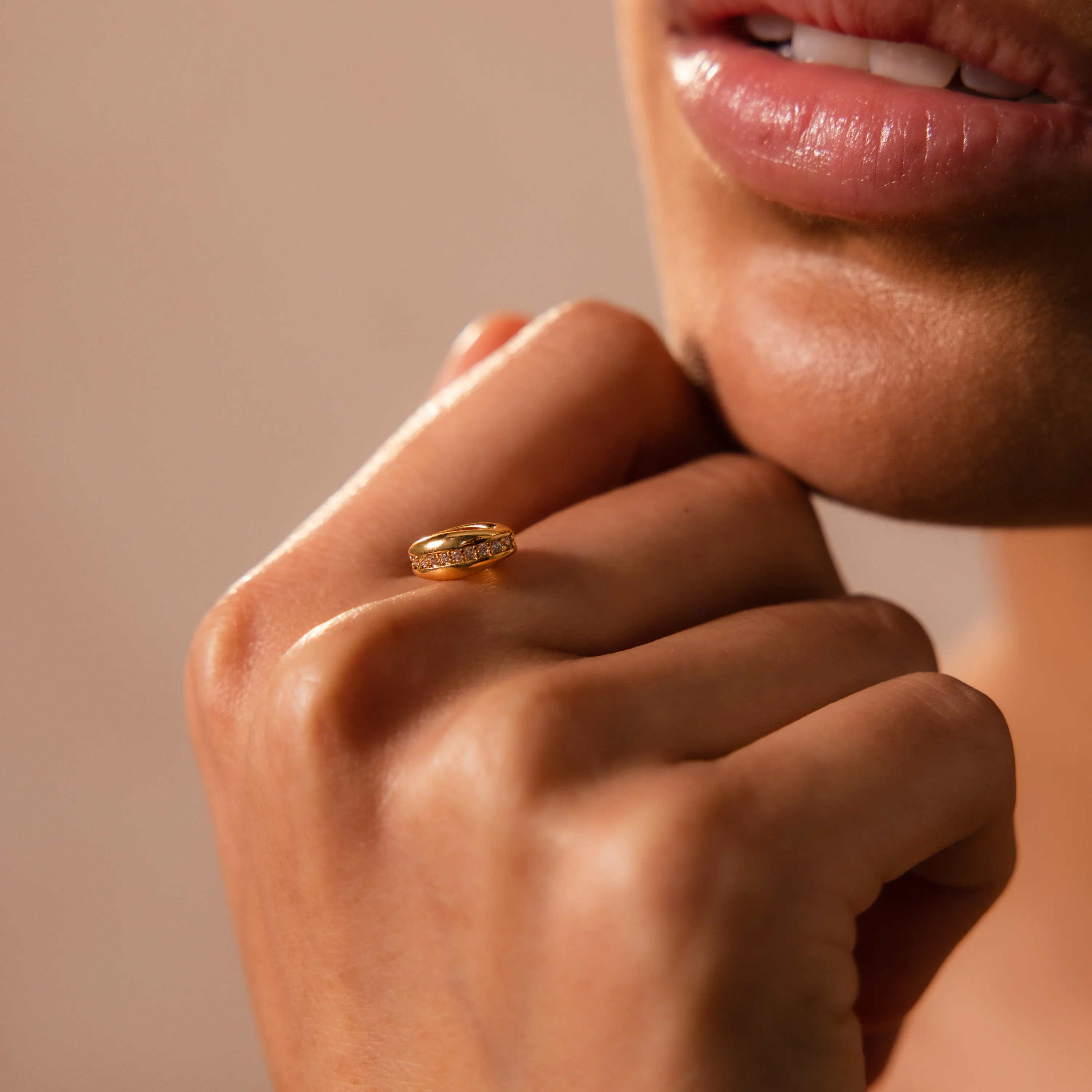 Pave Dome Spacer Charm - Image 2