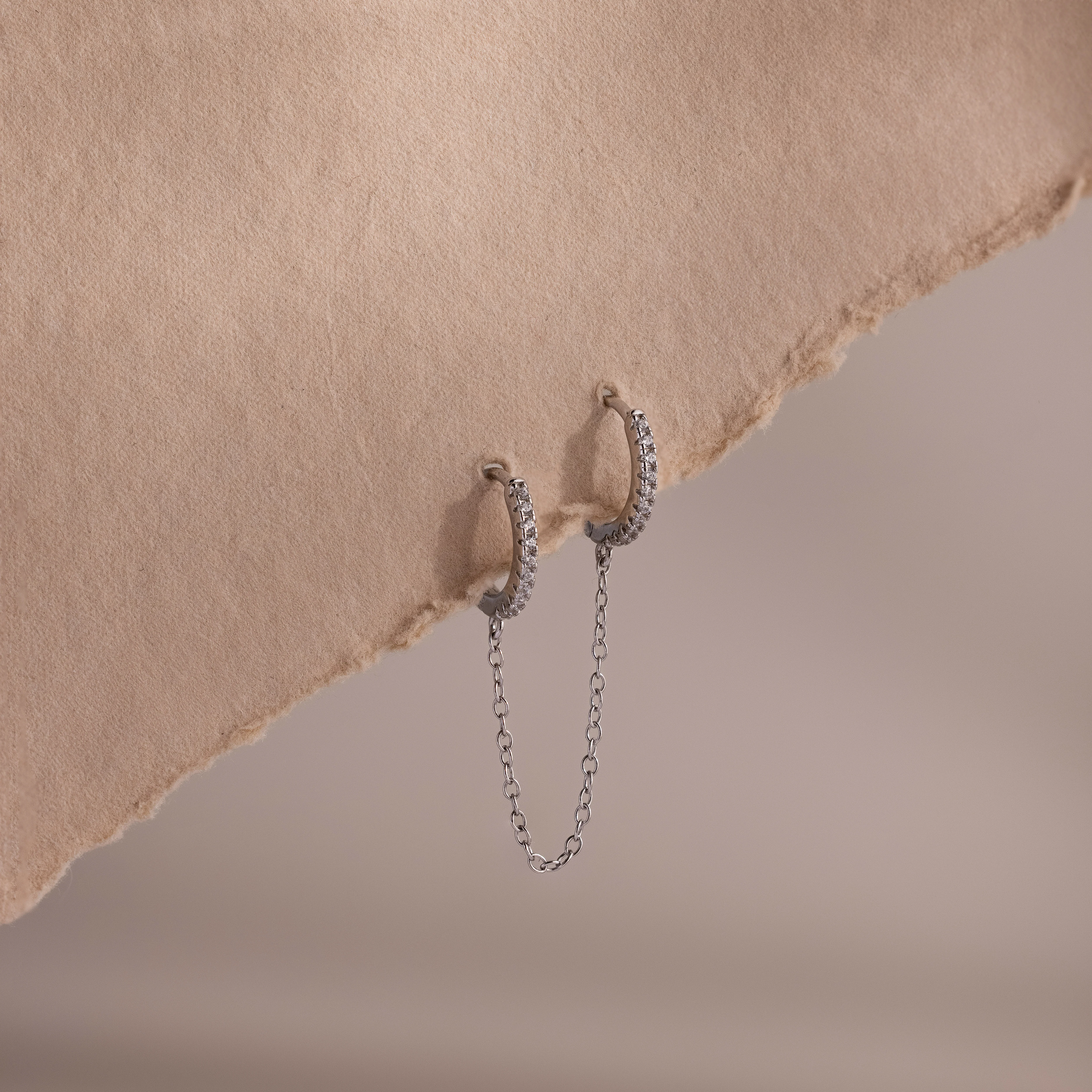 Pave Duo Chain Earrings - Image 6