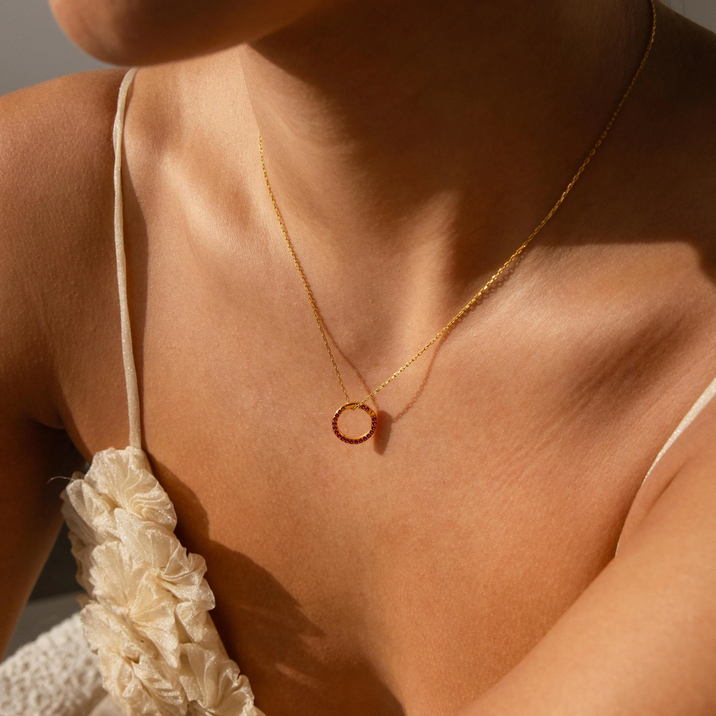 Pave Garnet Charm Clip - Image 5