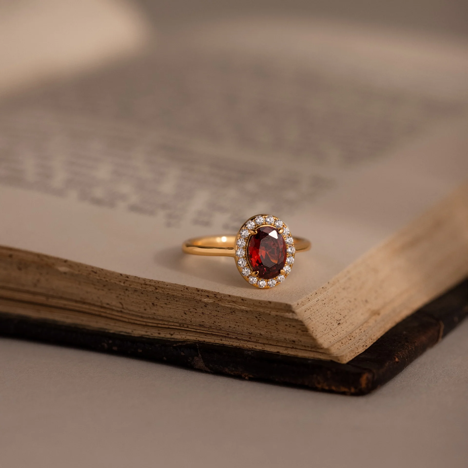 Pave Garnet Ring - Image 5