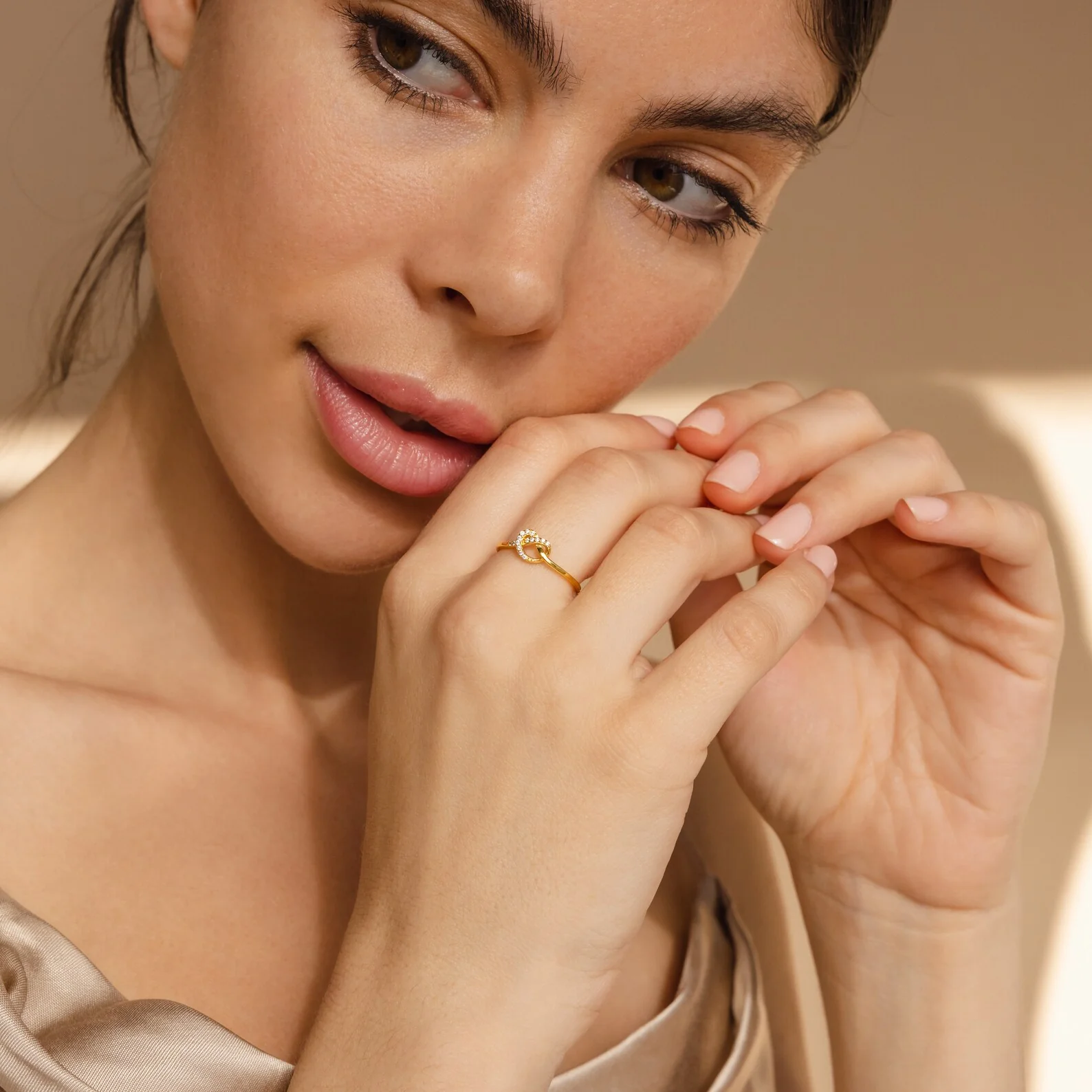 Pave Heart Knot Ring - Image 6