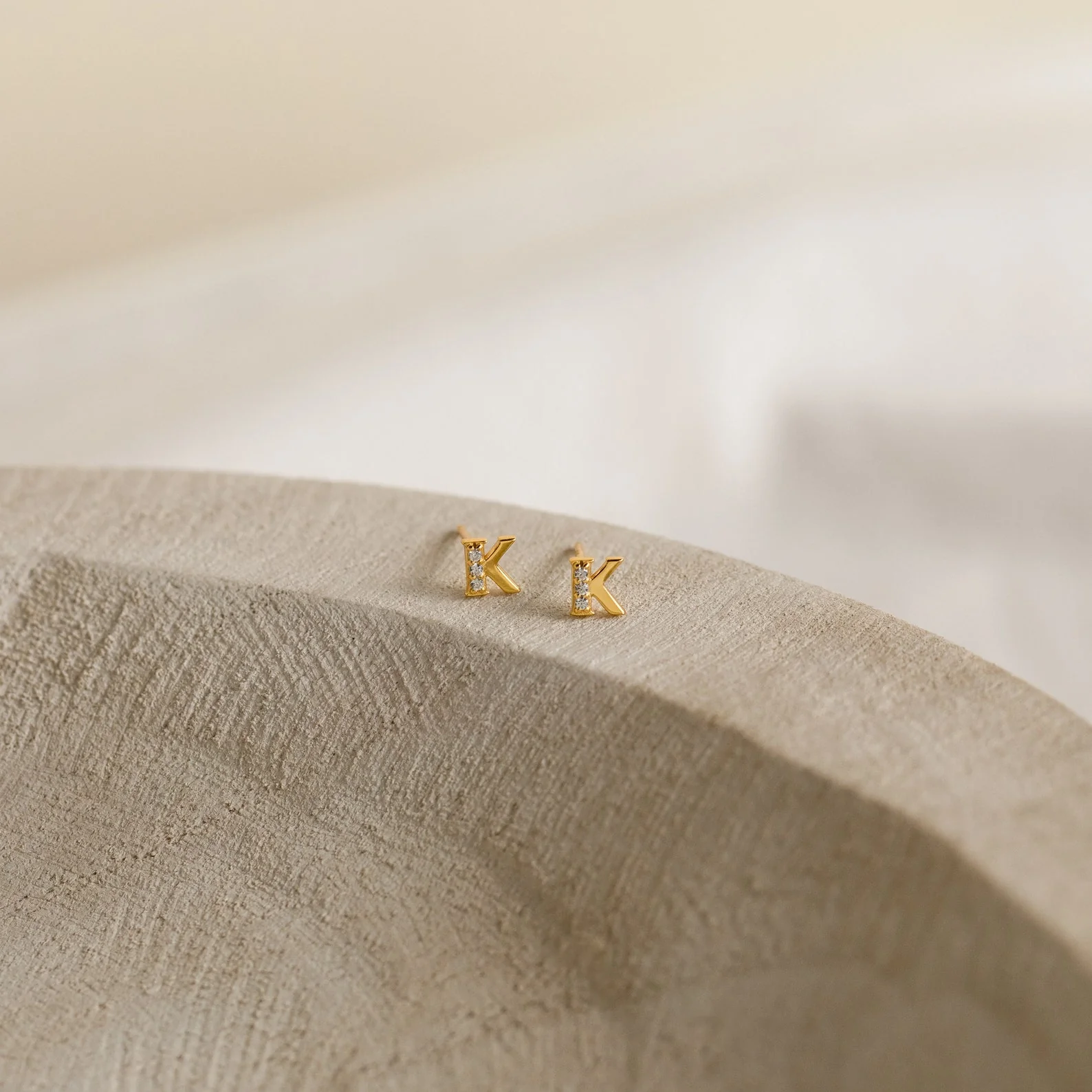 Pave Initial Studs - Image 3