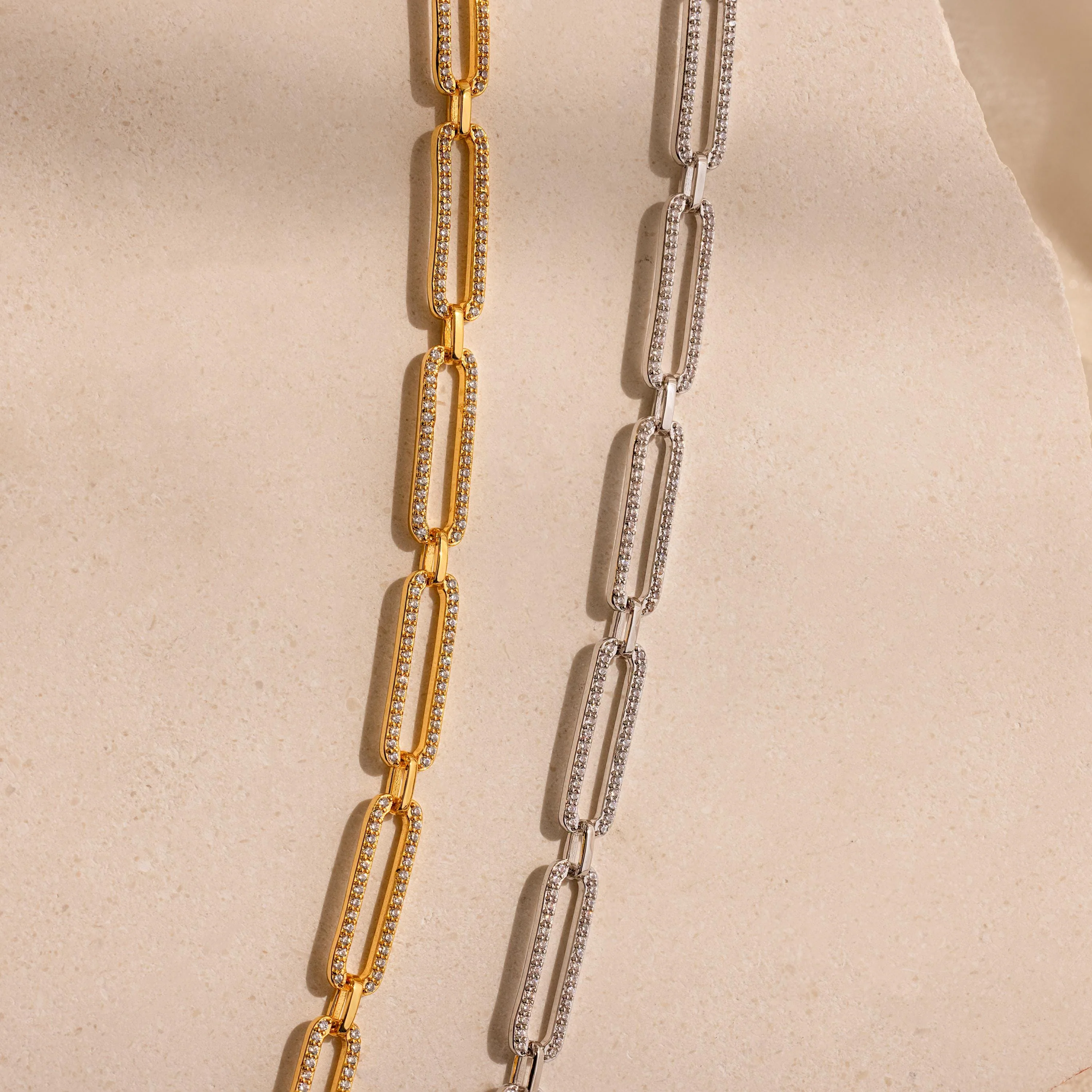 Pave Link Chain Necklace - Image 3