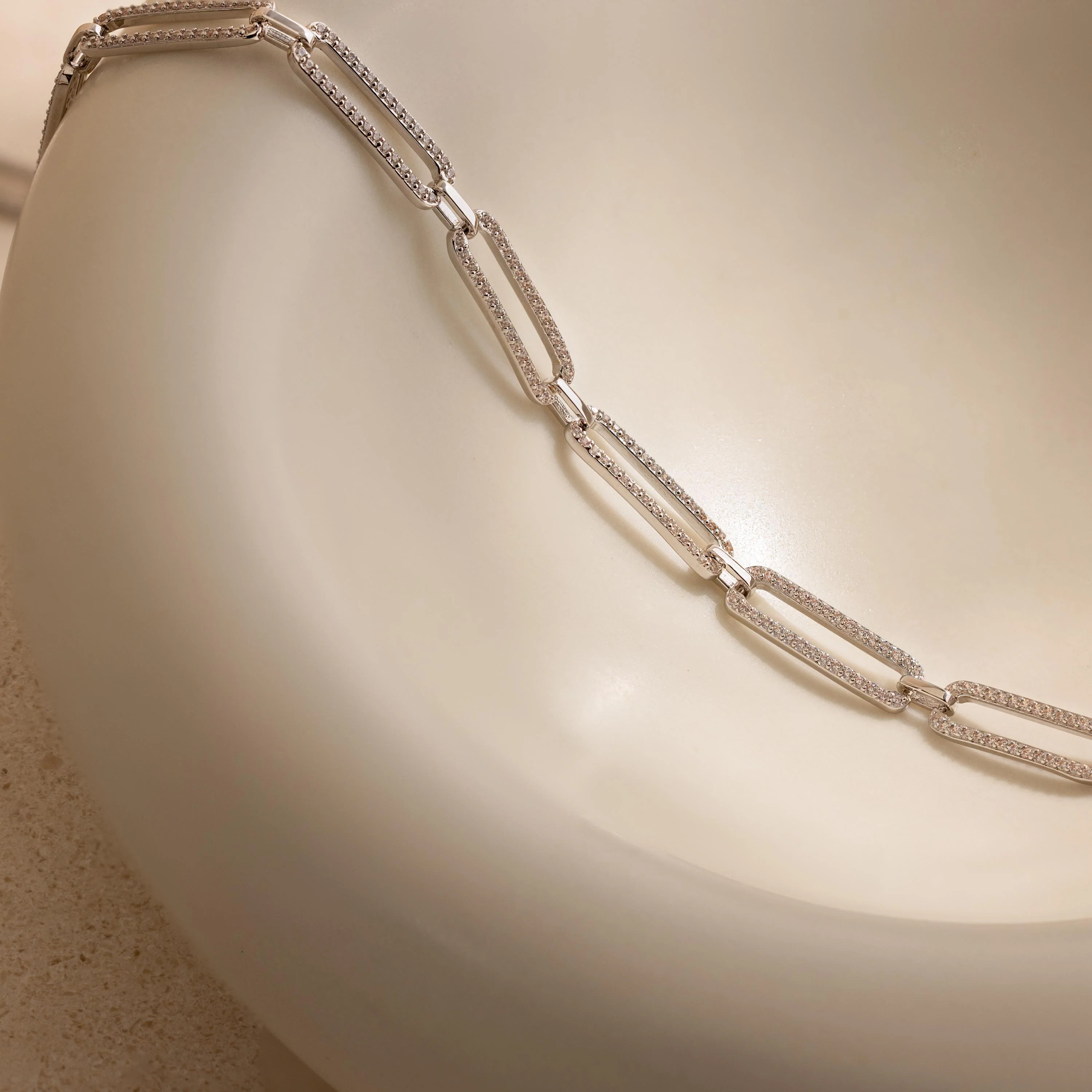 Pave Link Chain Necklace - Image 7
