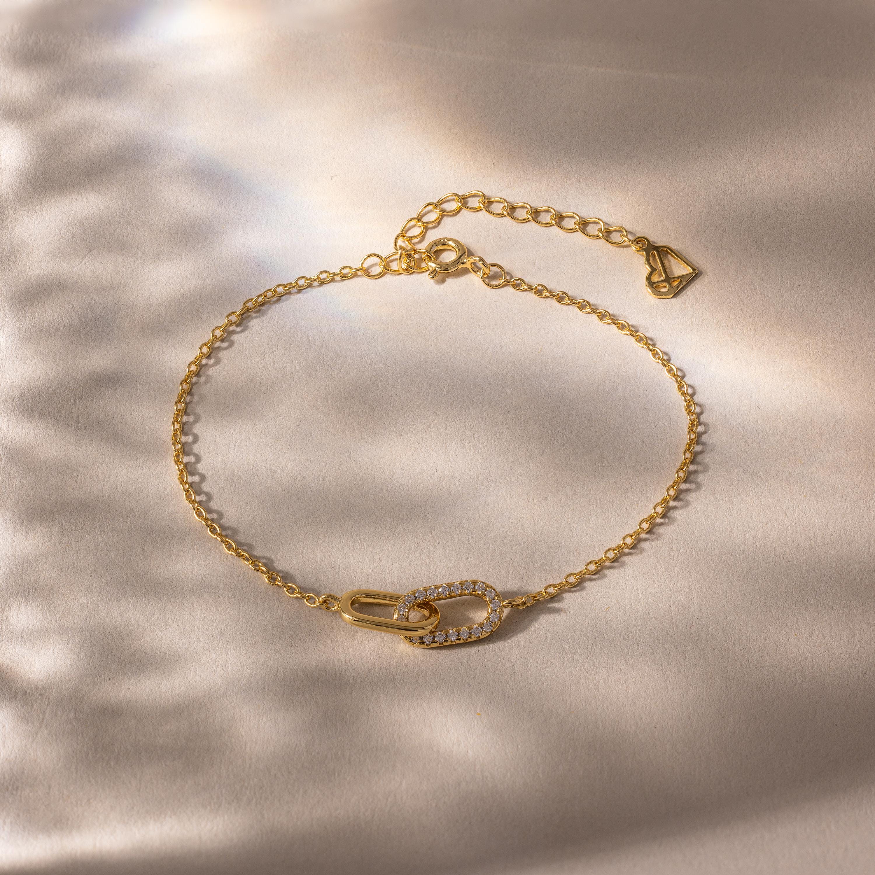 Pave Linked Pendant Bracelet