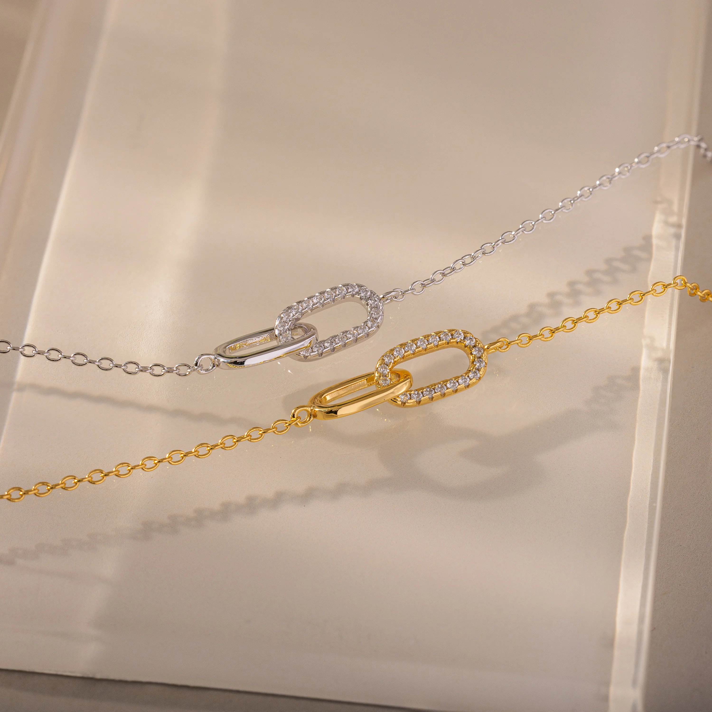 Pave Linked Pendant Bracelet - Image 6
