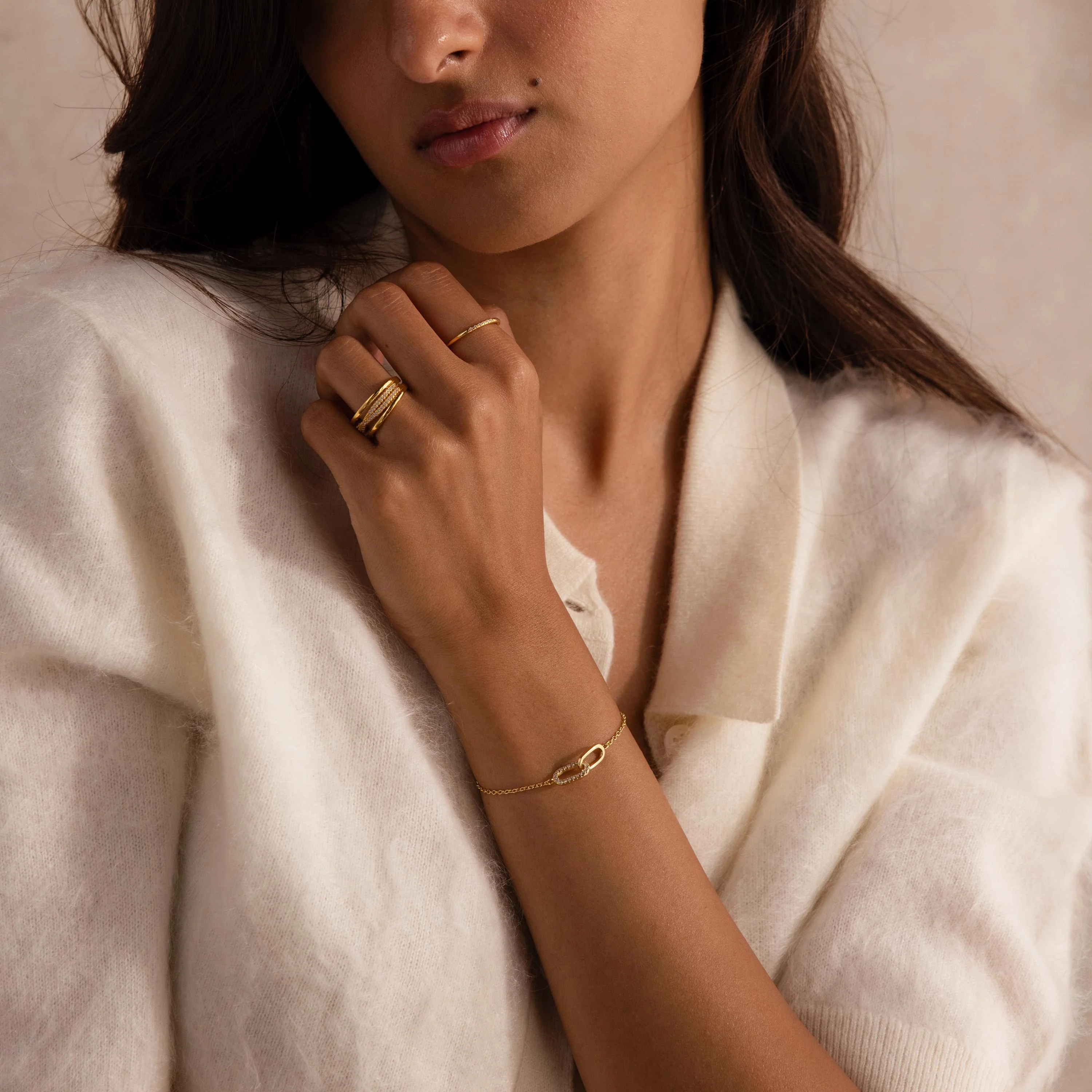 Pave Linked Pendant Bracelet - Image 7