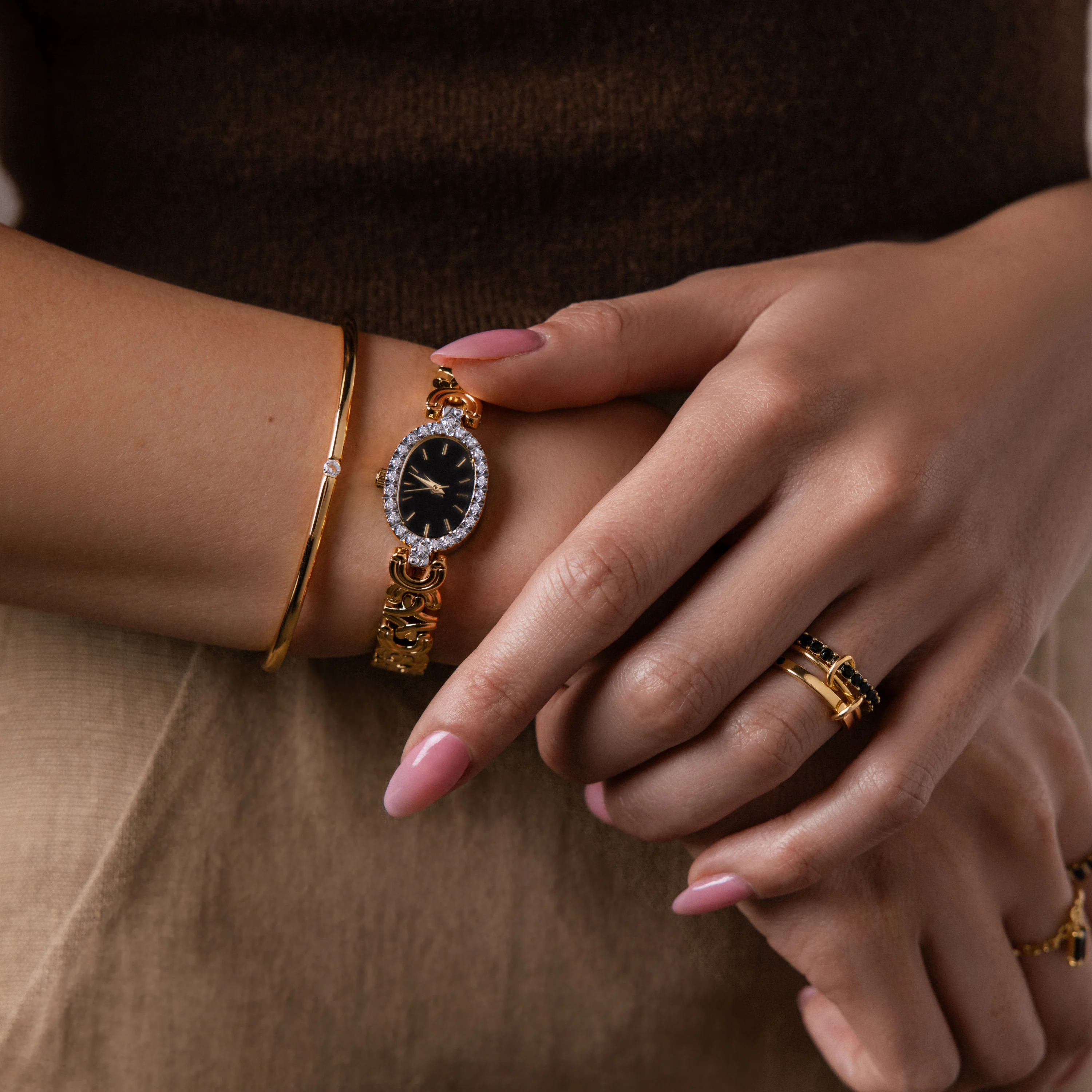 Pave Onyx Timepiece - Image 6