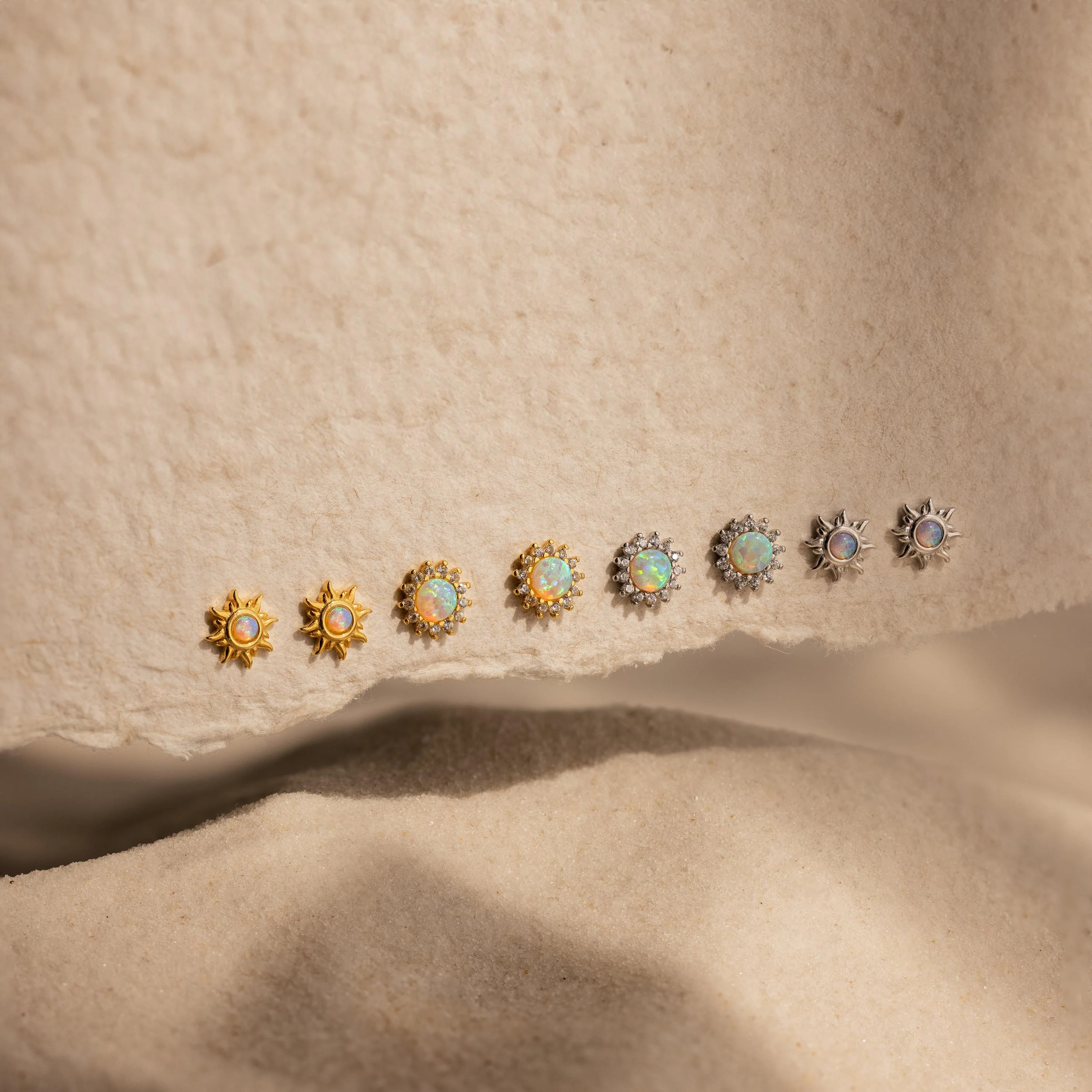 Pave Opal Moon Studs - Image 6