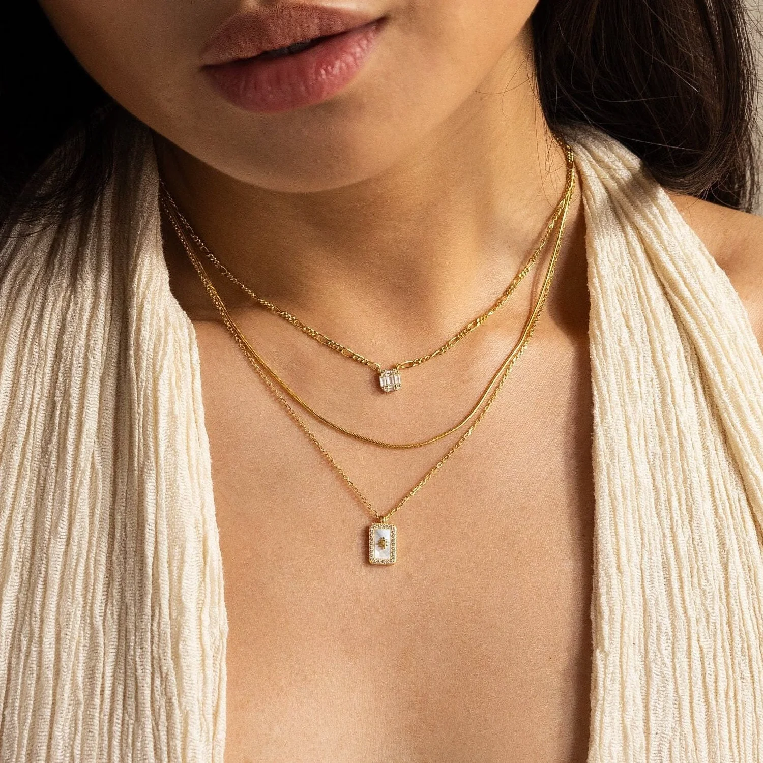 Pave Pearl North Star Necklace - Image 8