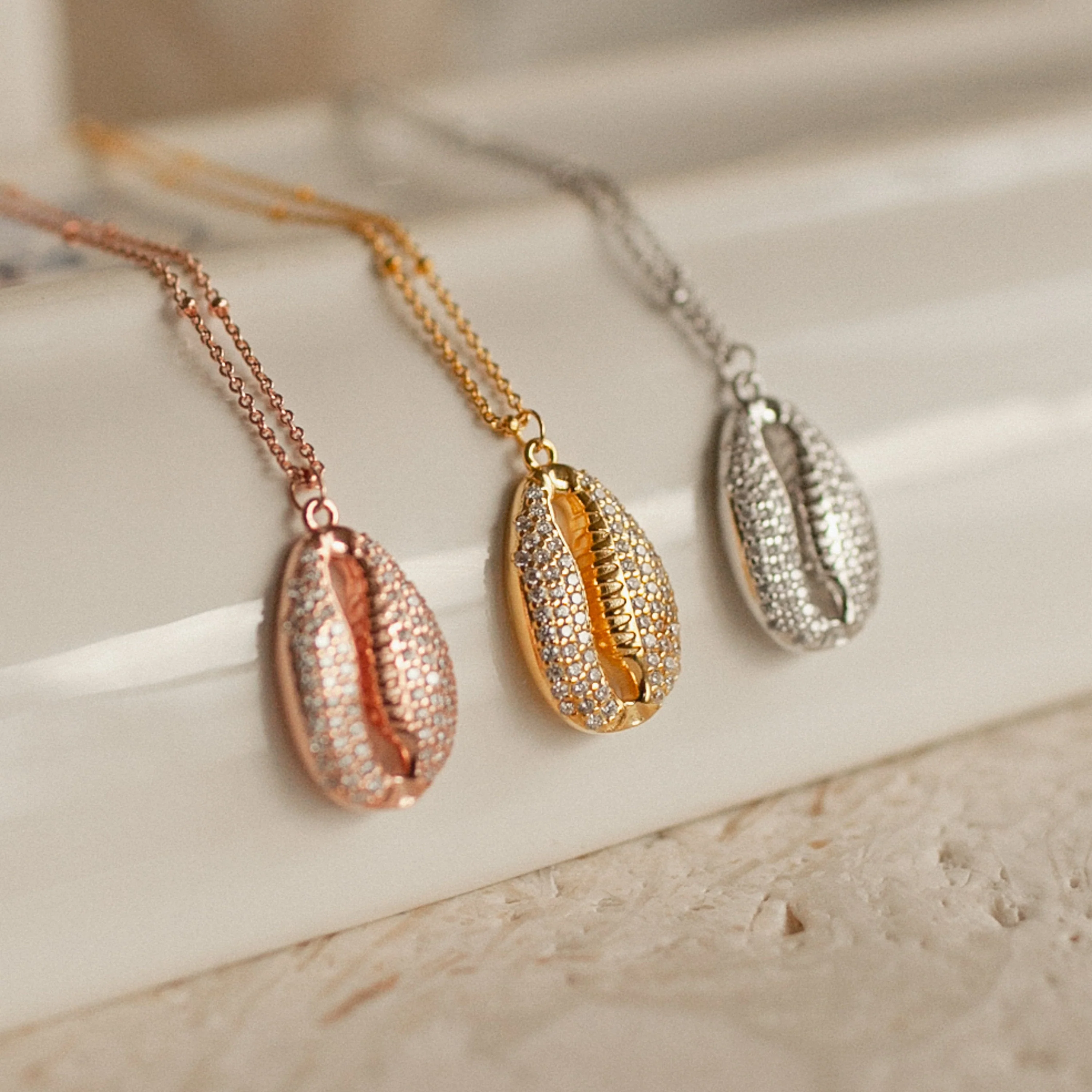 Pave Shell Necklace - Image 3
