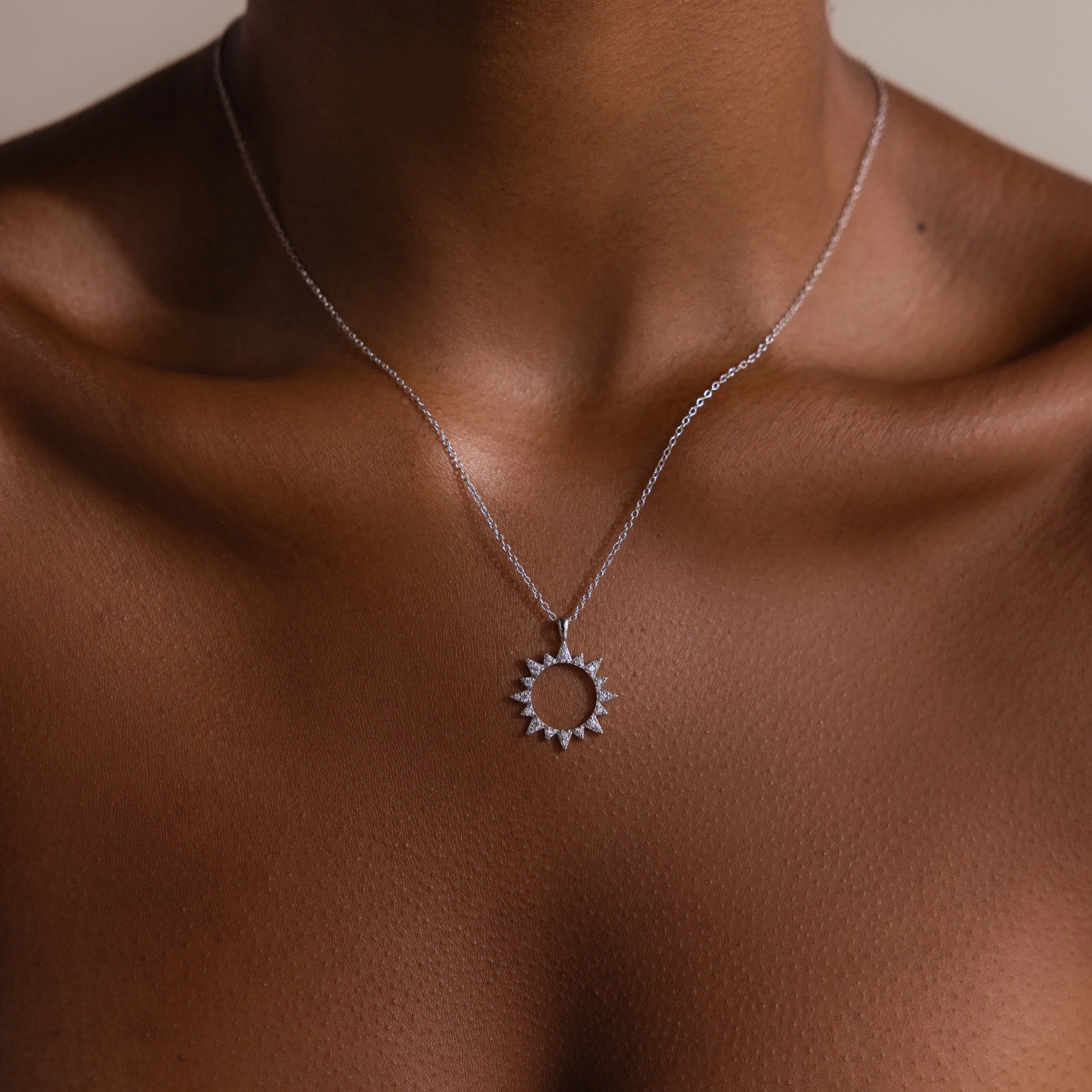 Pave Sun Necklace - Image 4