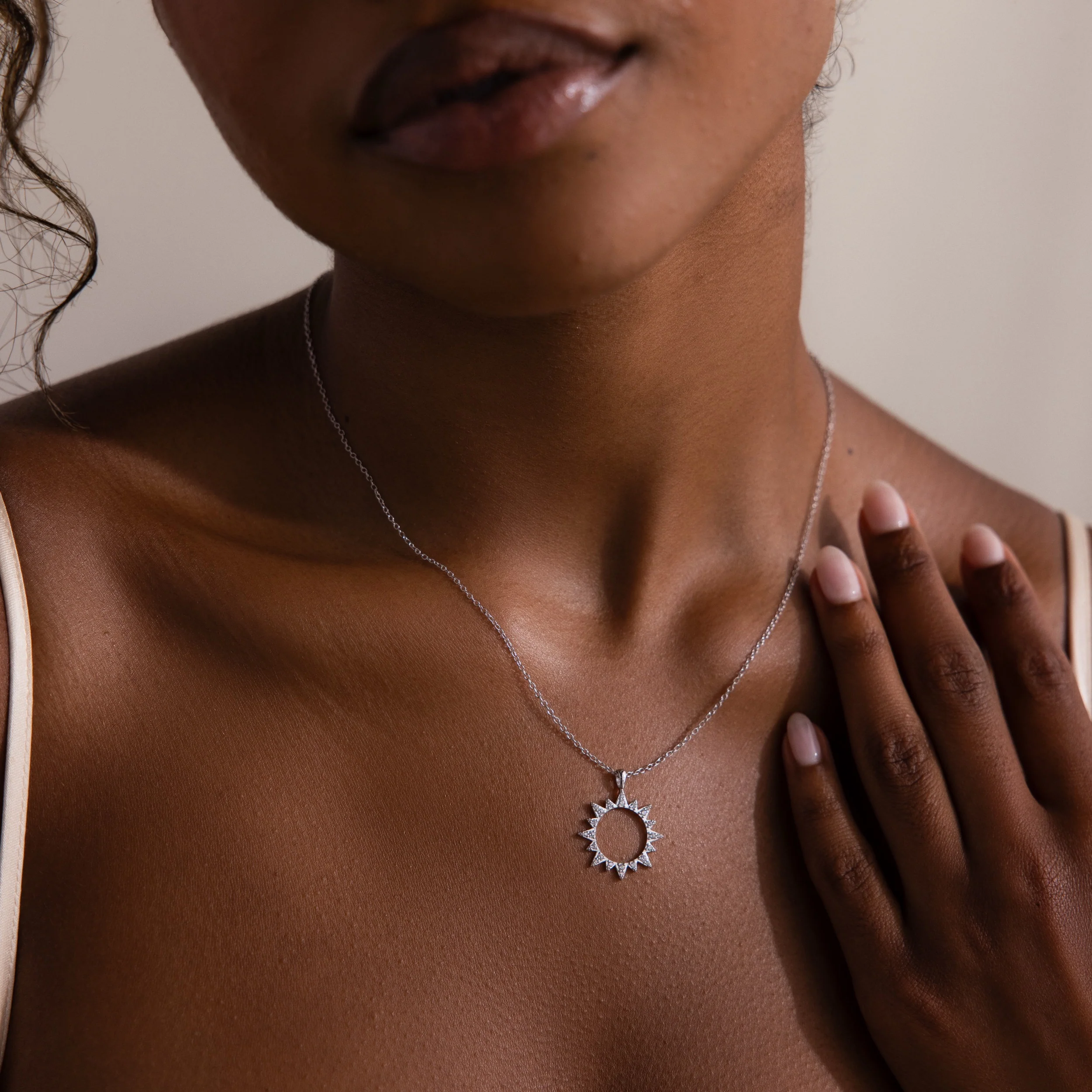 Pave Sun Necklace - Image 8
