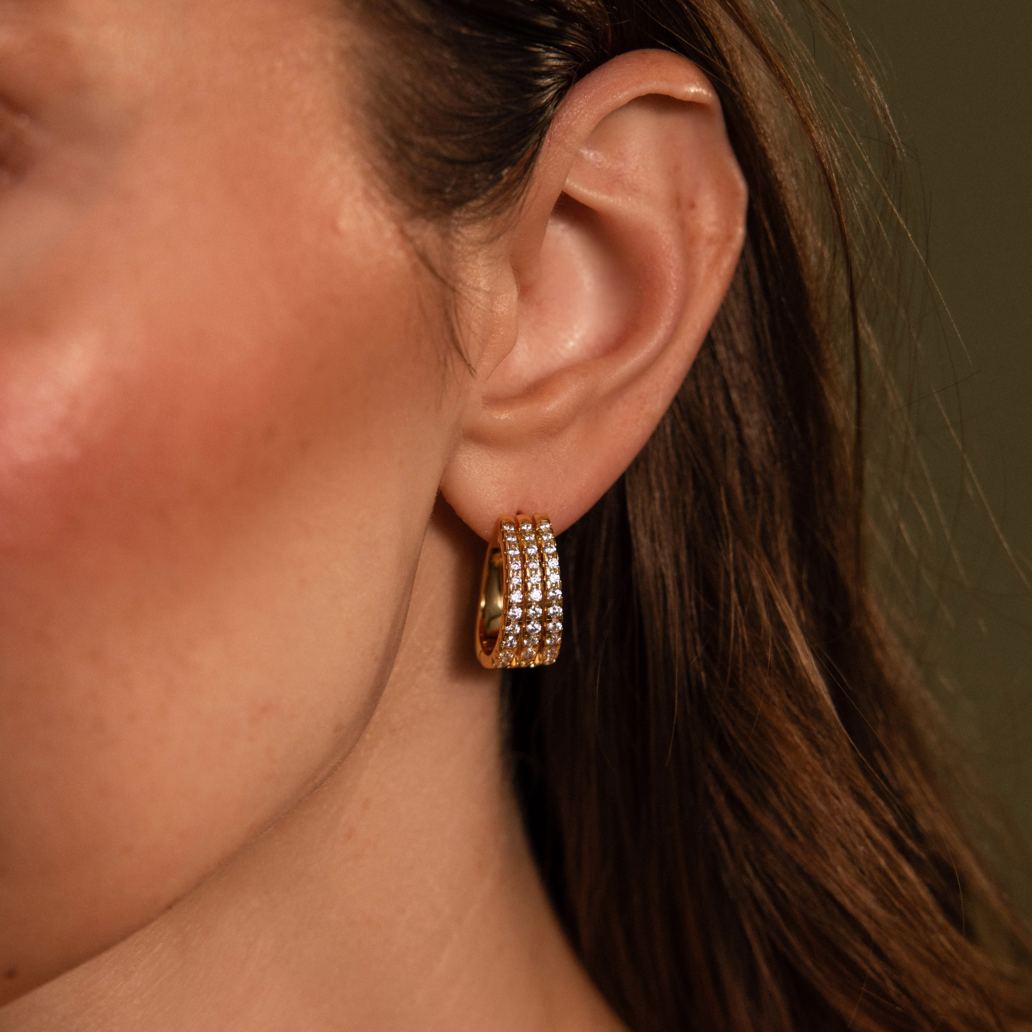 Pave Trio Hoops - Image 3