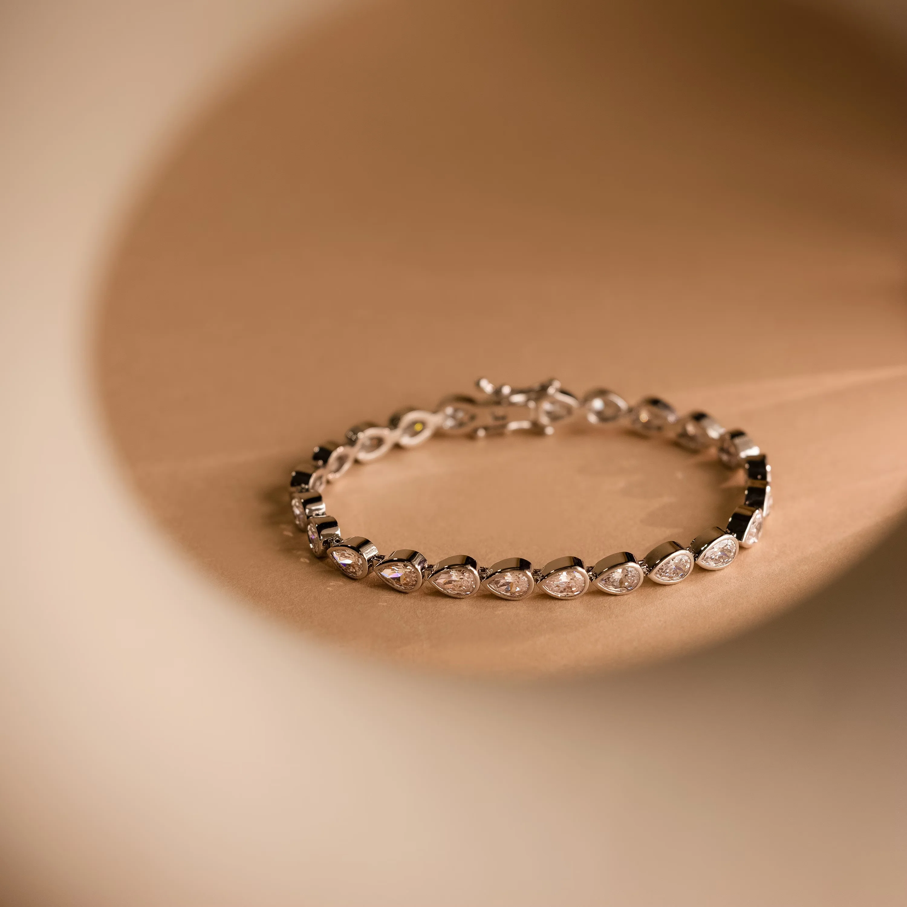 Pear Diamond Tennis Bracelet - Image 3