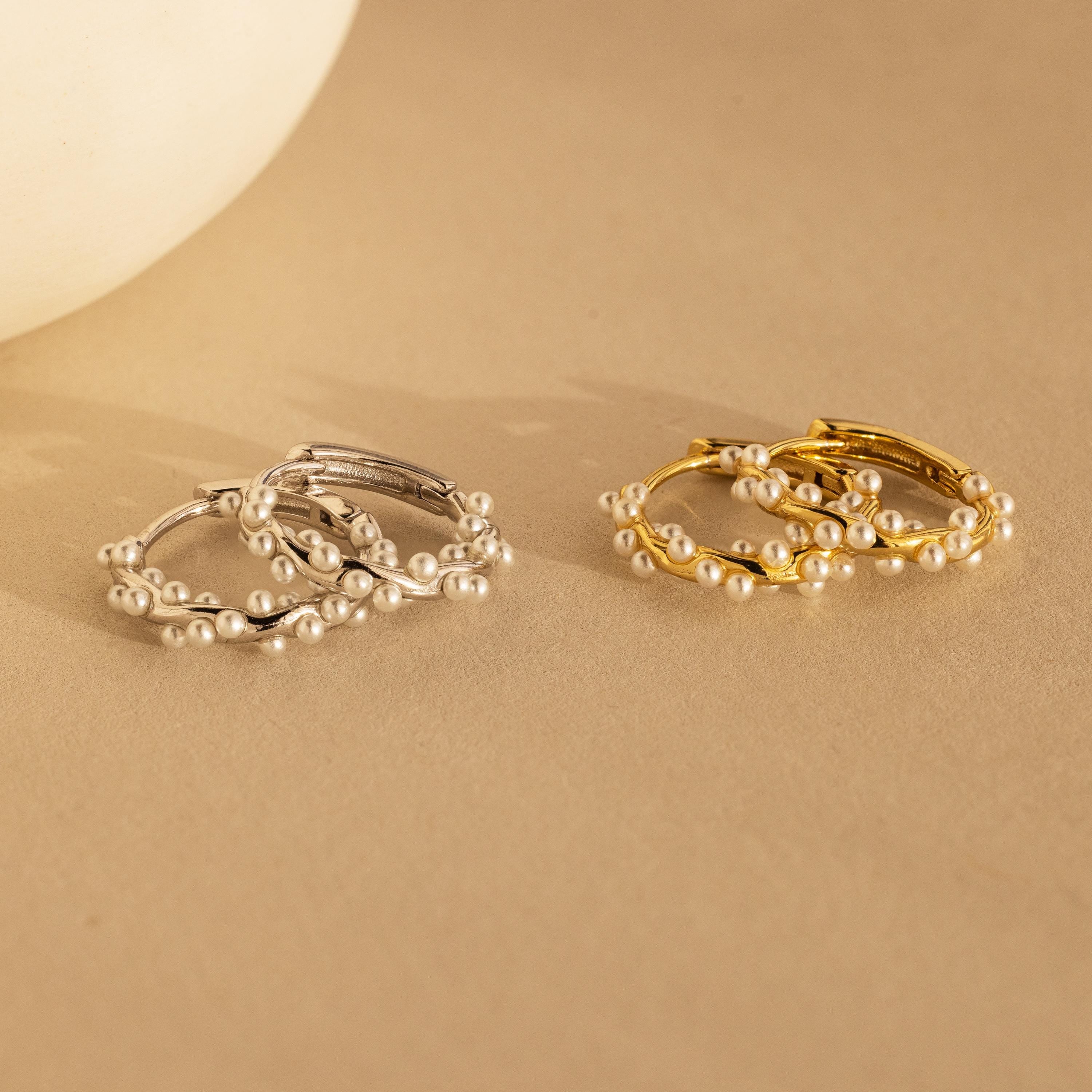 Pearl Cluster Huggies - Image 3