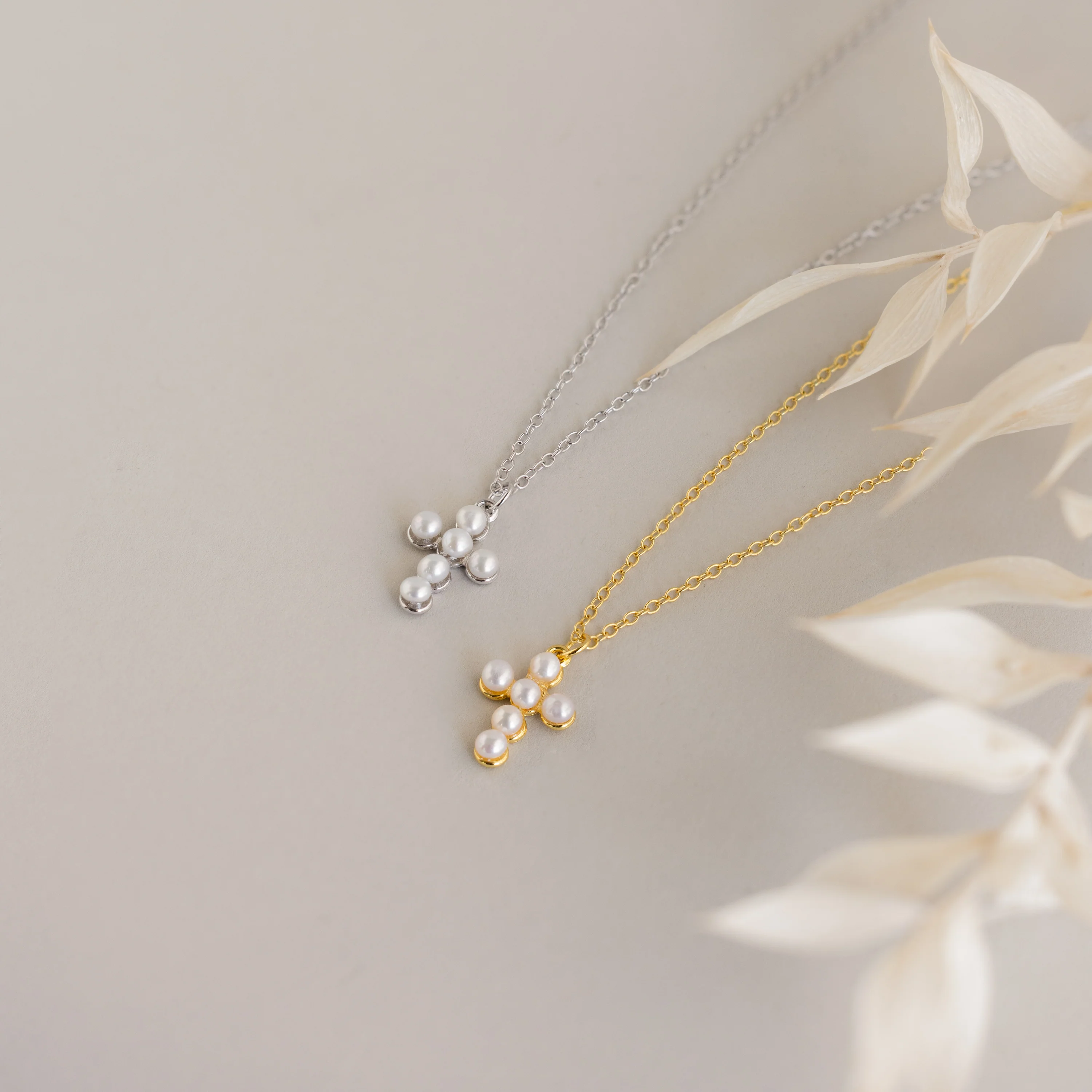 Pearl Cross Necklace - Image 3
