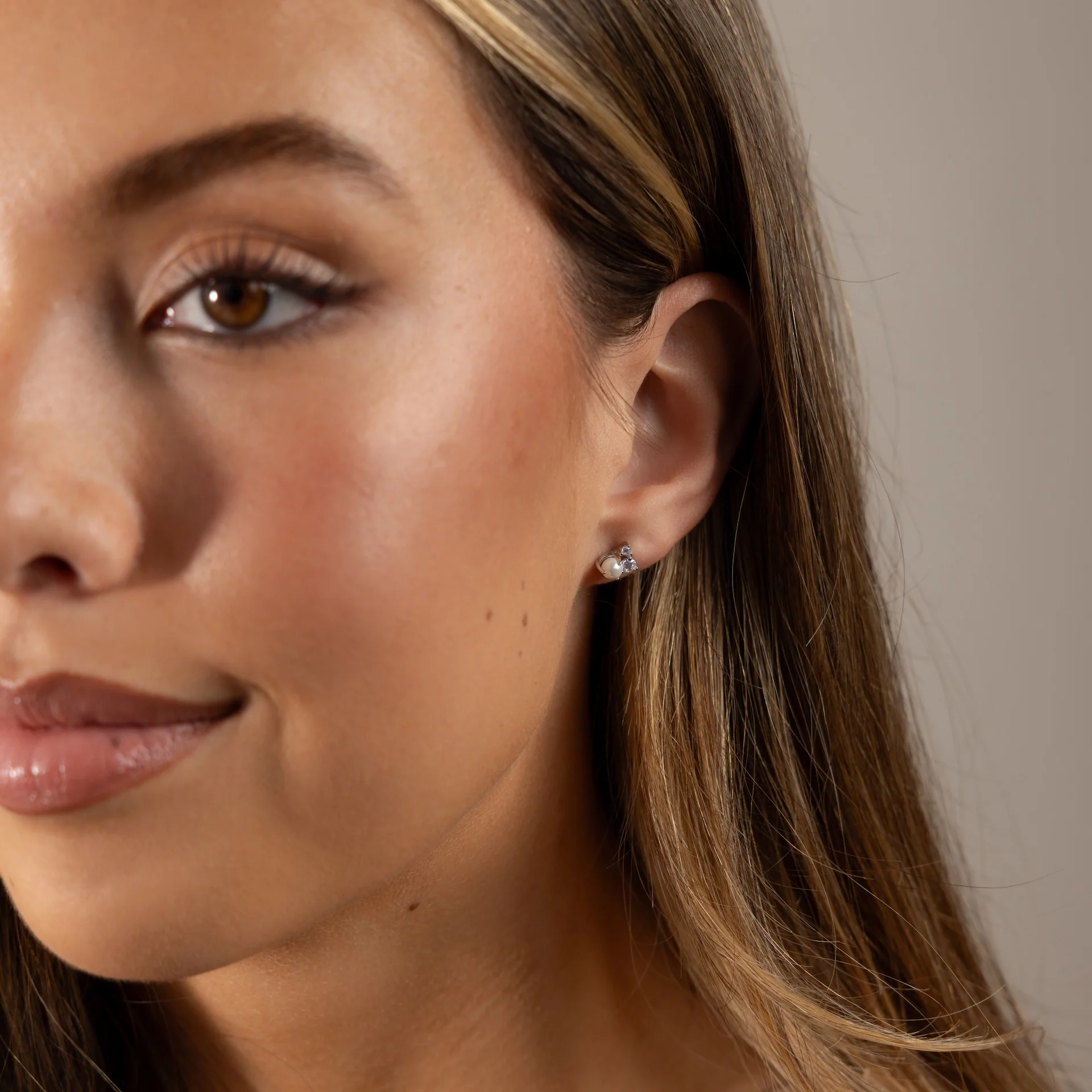 Pearl Diamond Cluster Studs - Image 5