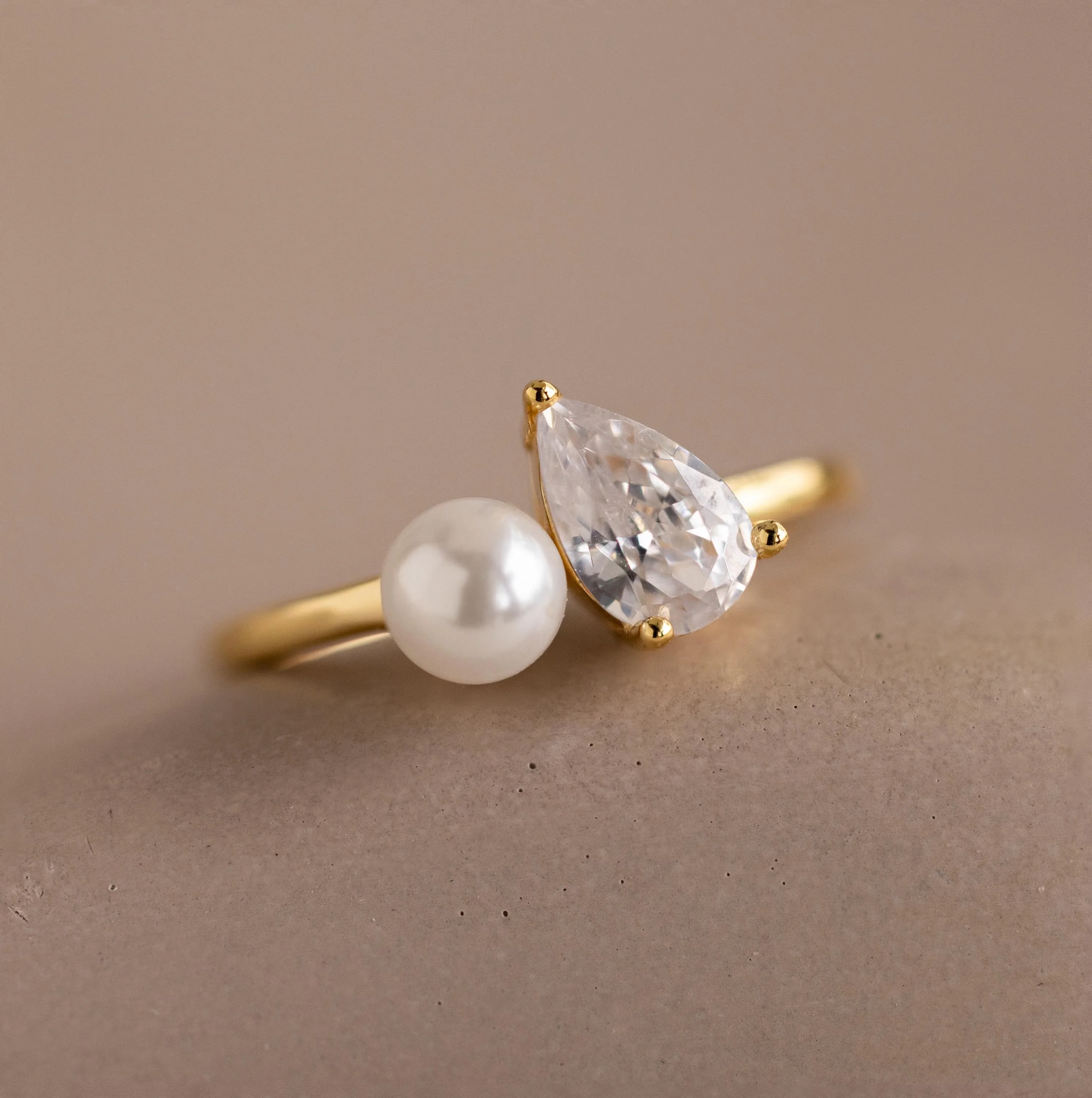Pearl Diamond Ring