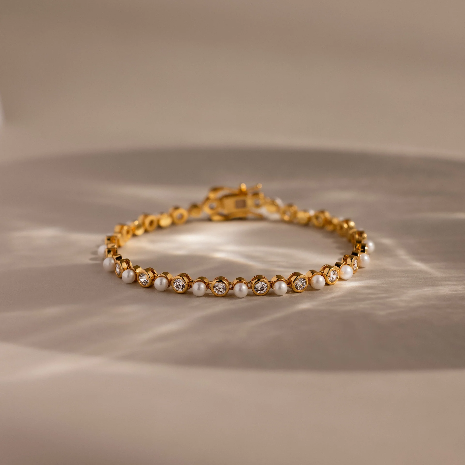 Pearl & Diamond Tennis Bracelet