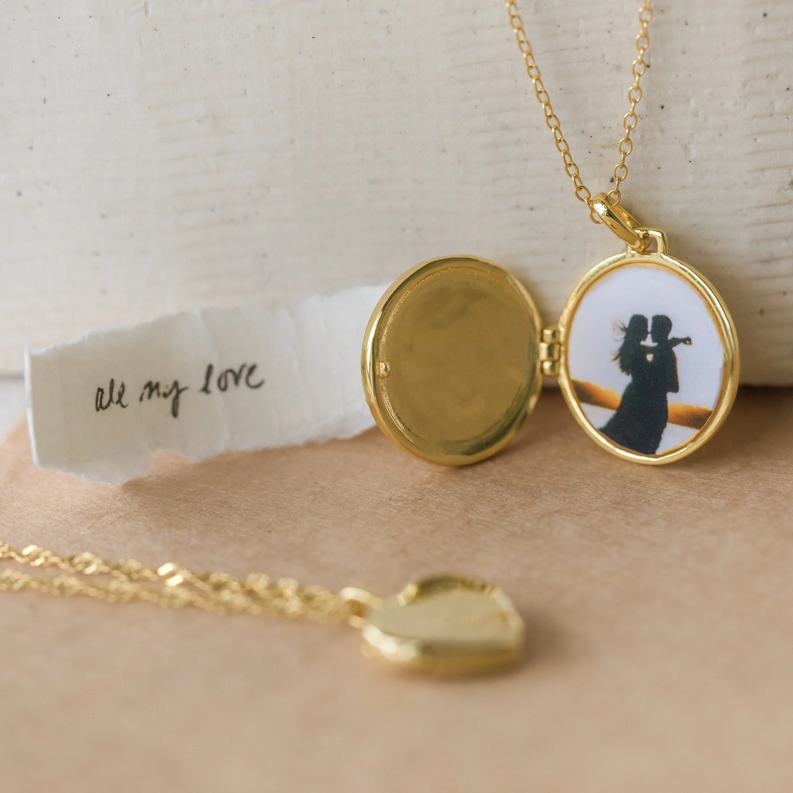 Pearl Disc Locket Necklace - Image 3