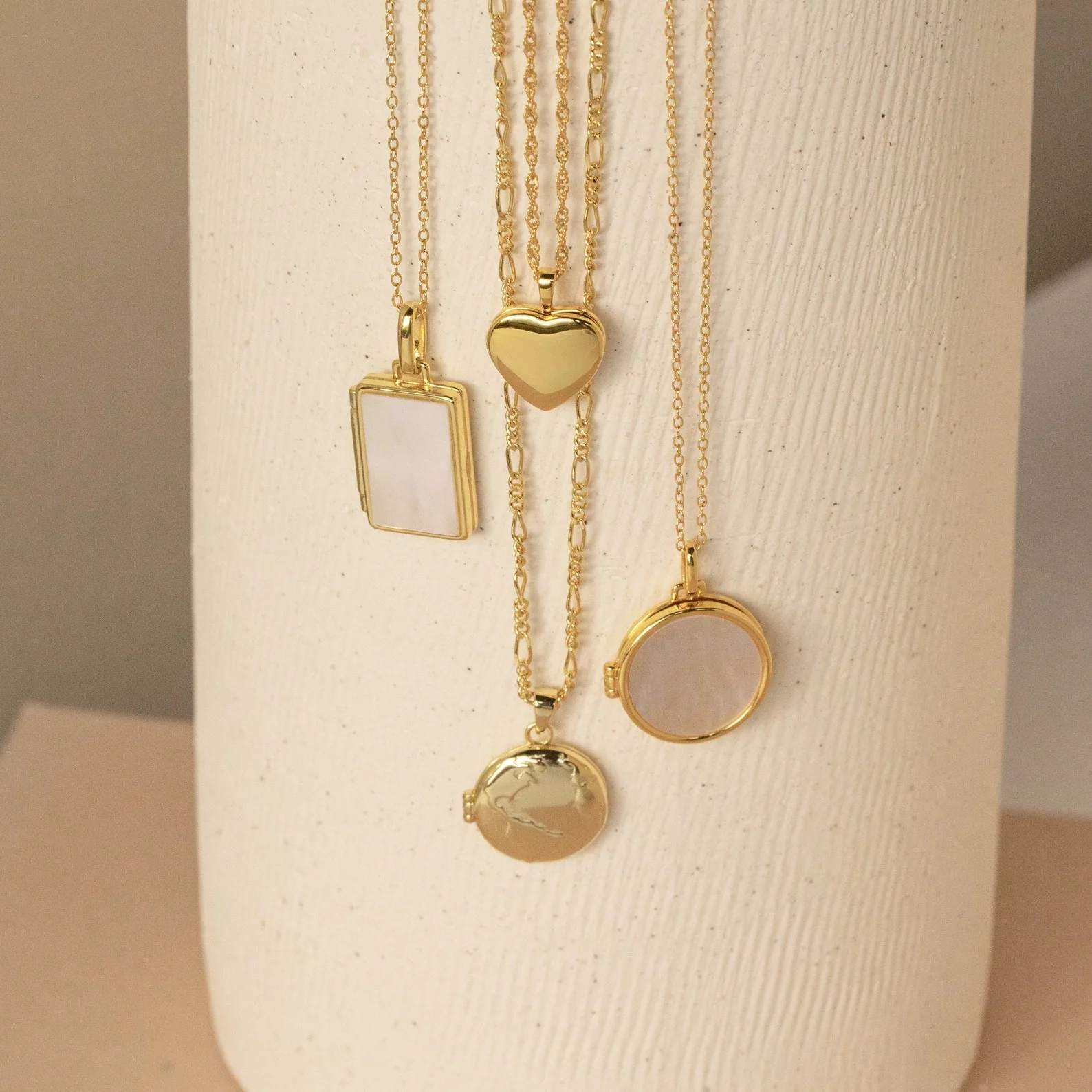 Pearl Disc Locket Necklace - Image 7