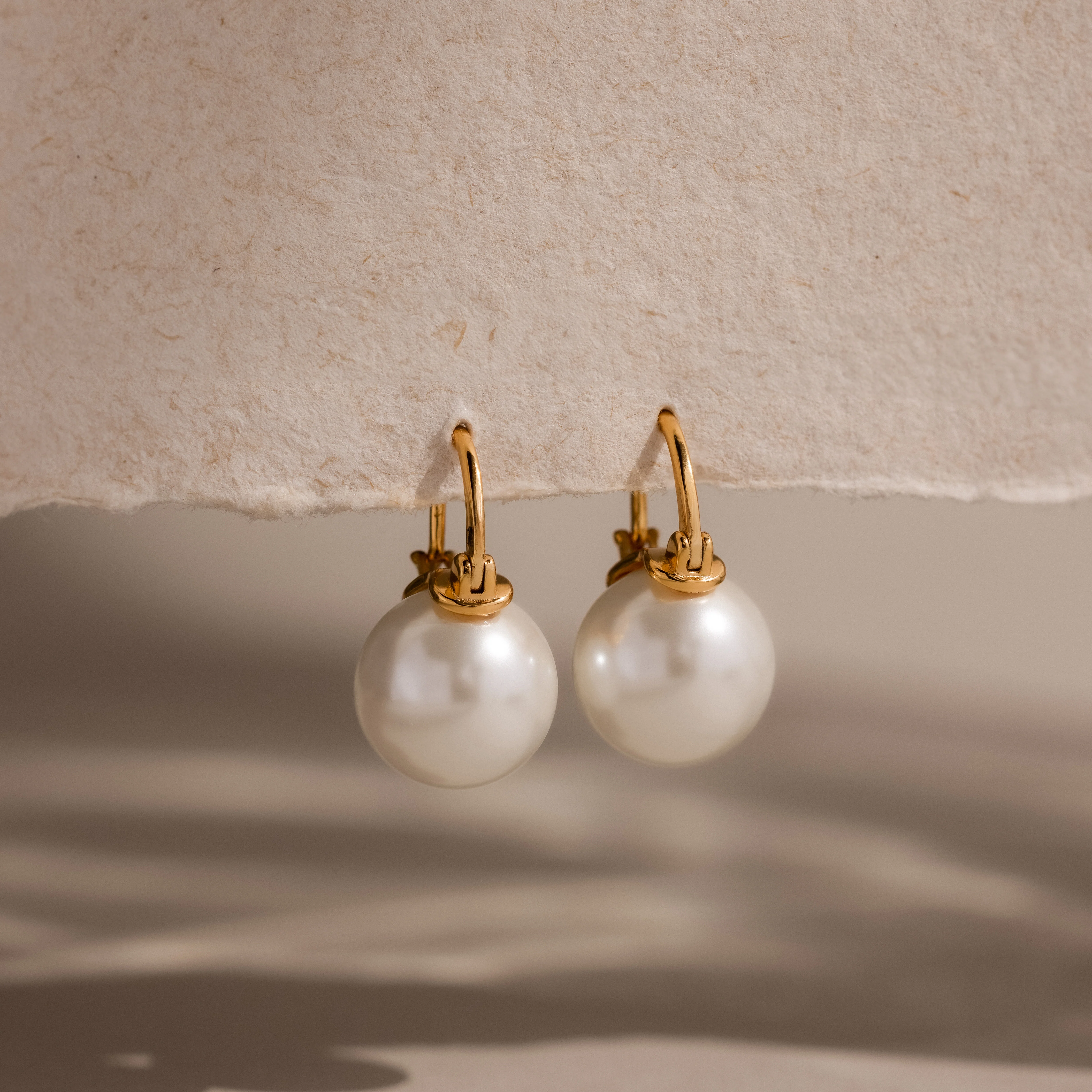 Pearl Dome Drop Earrings