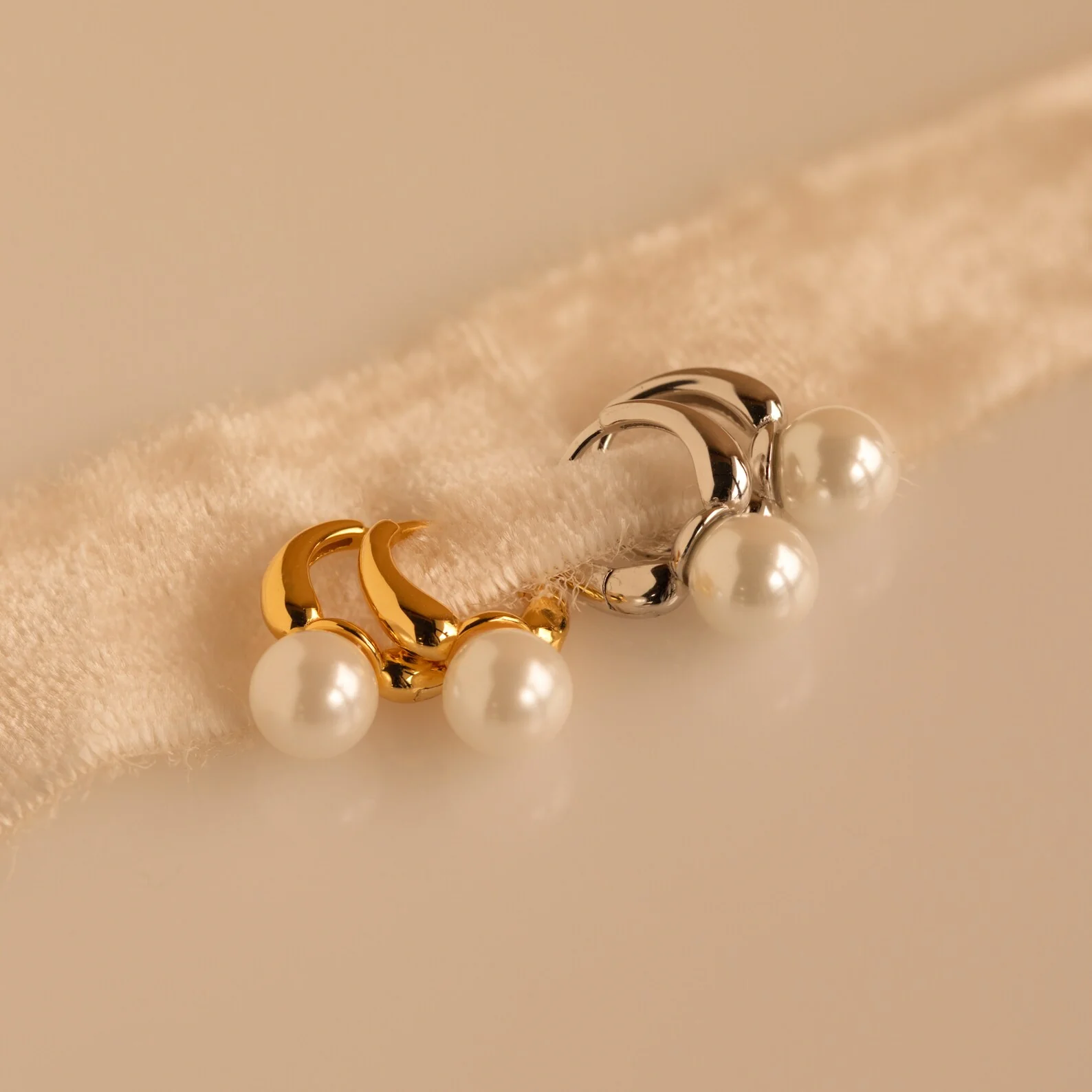 Pearl Drop Huggies - Image 7