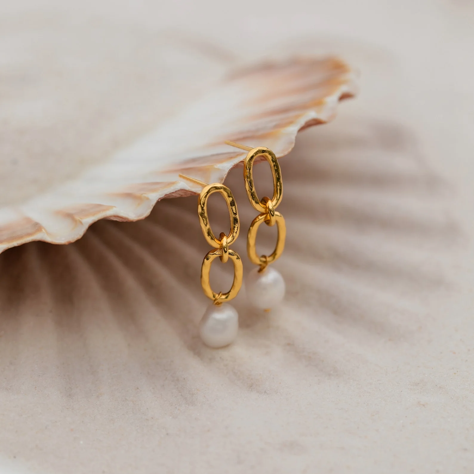 Pearl Drop Link Studs - Image 8