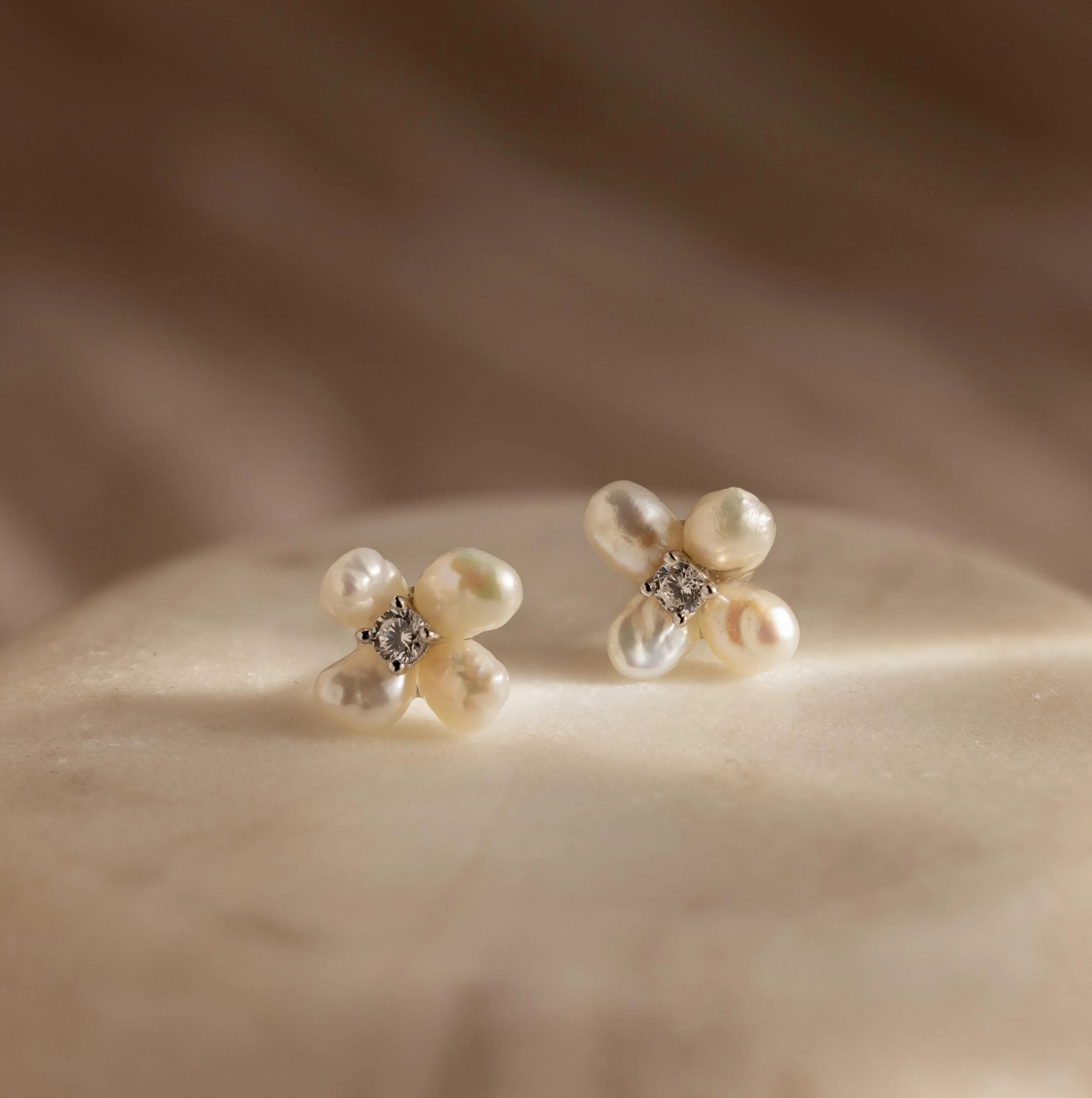Pearl Flower Studs - Image 5
