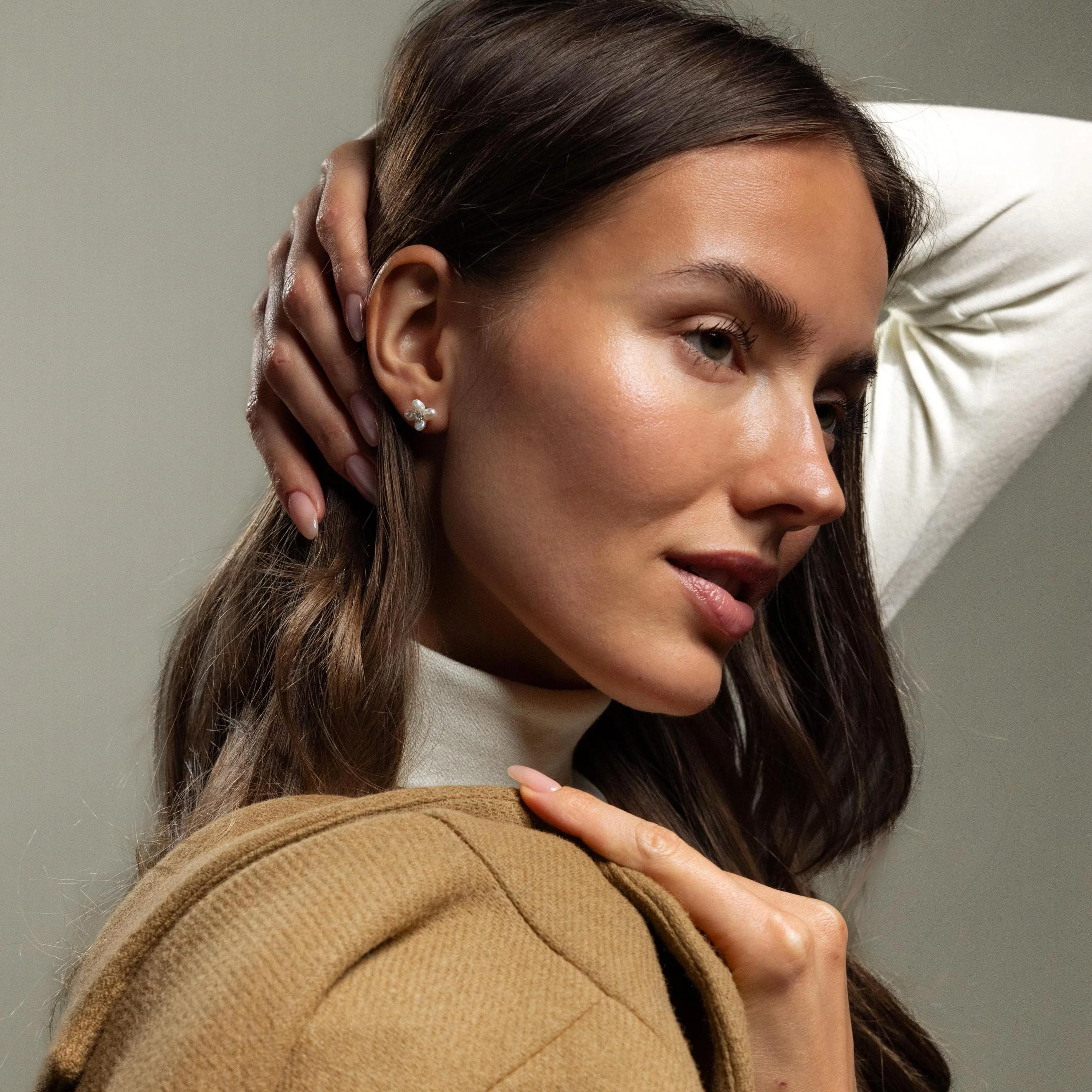 Pearl Flower Studs - Image 6