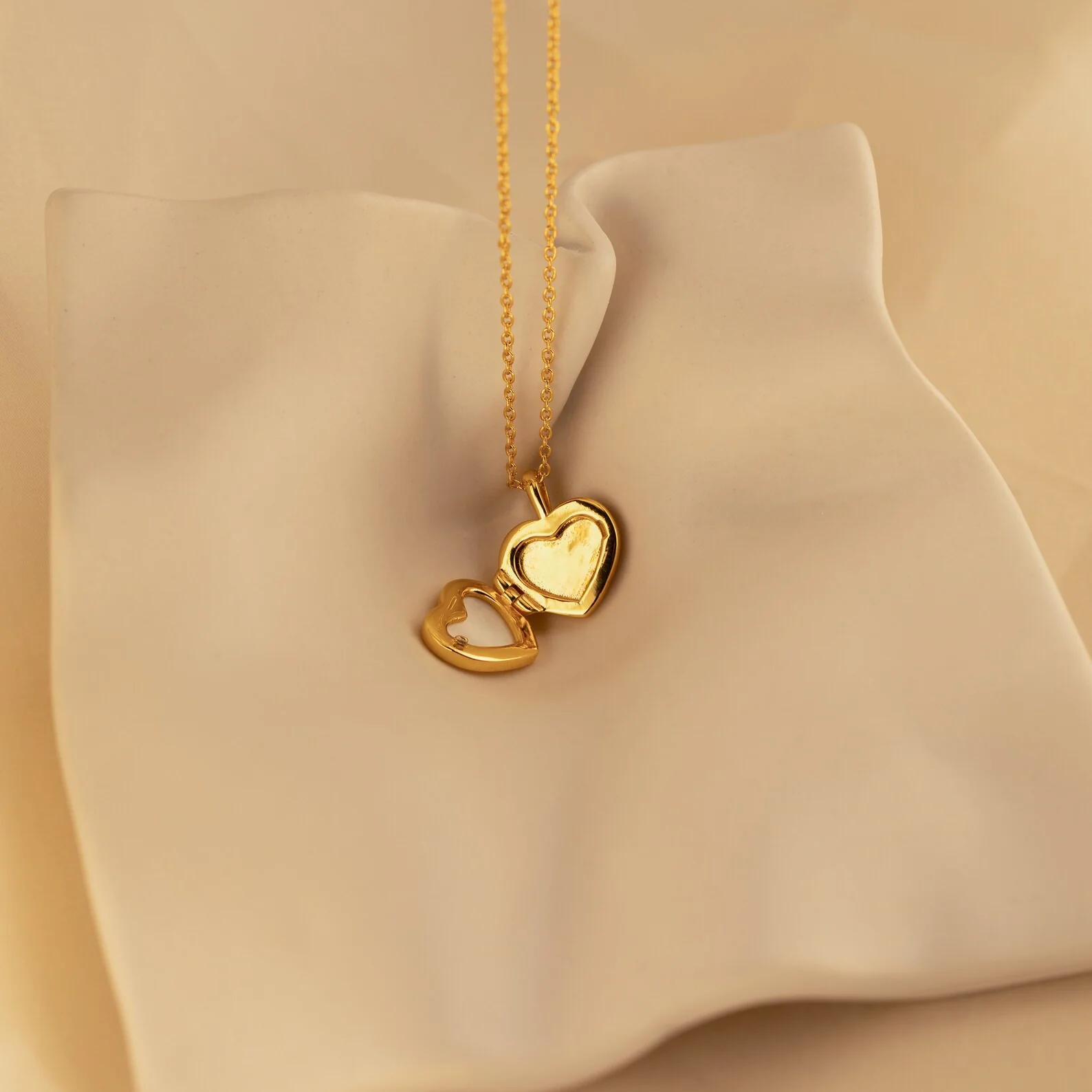 Pearl Heart Locket Necklace - Image 7