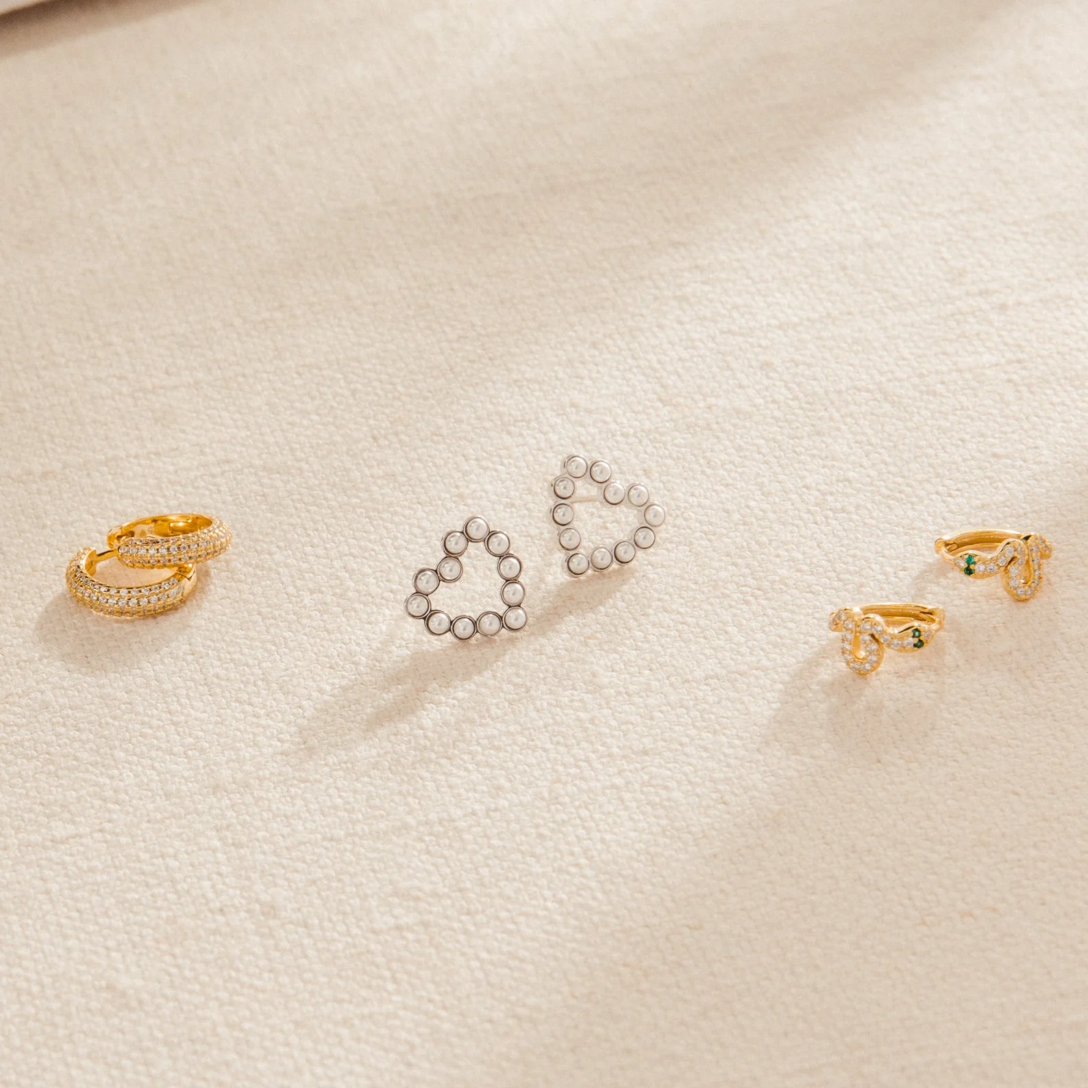 Pearl Heart Studs - Image 5