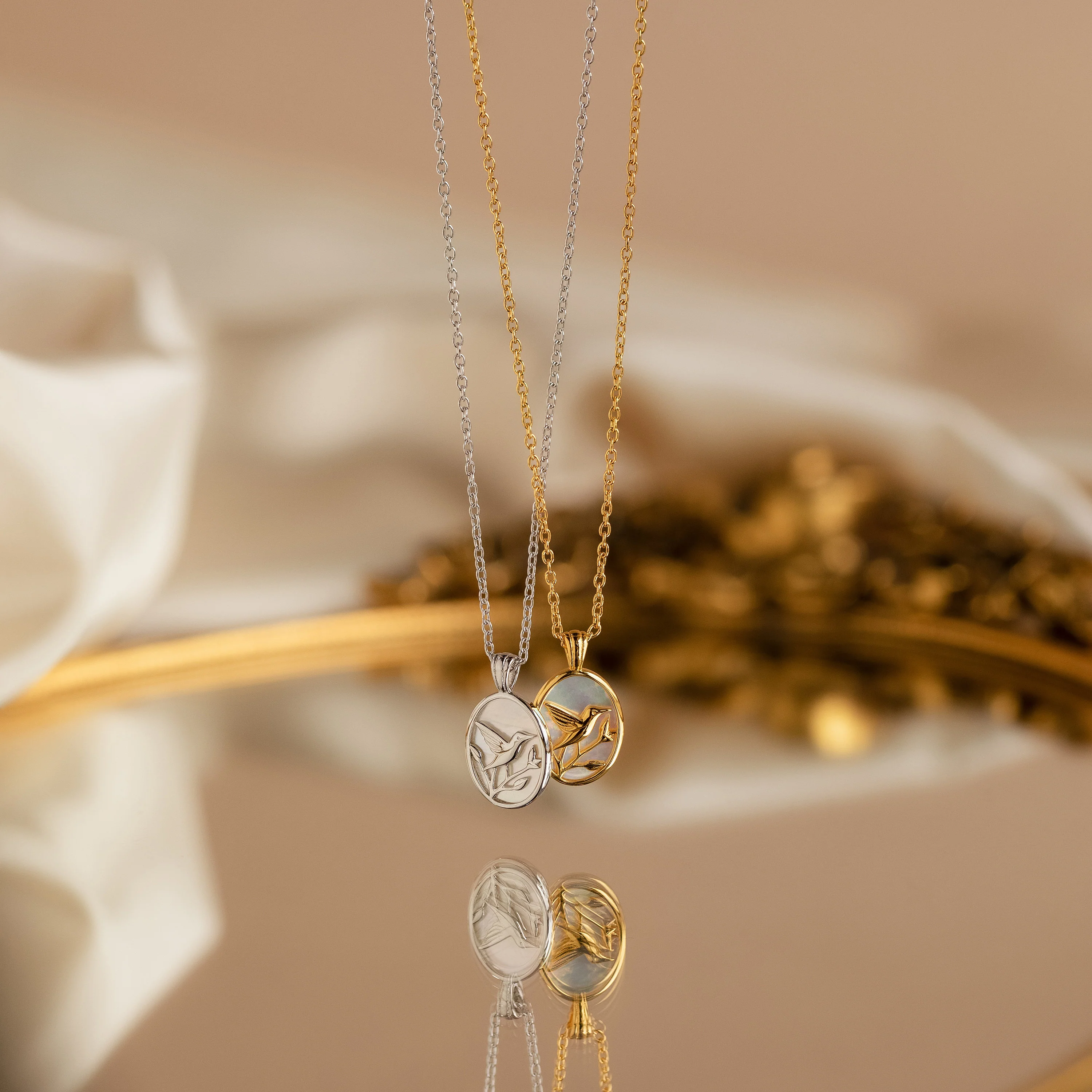 Pearl Hummingbird Necklace - Image 3
