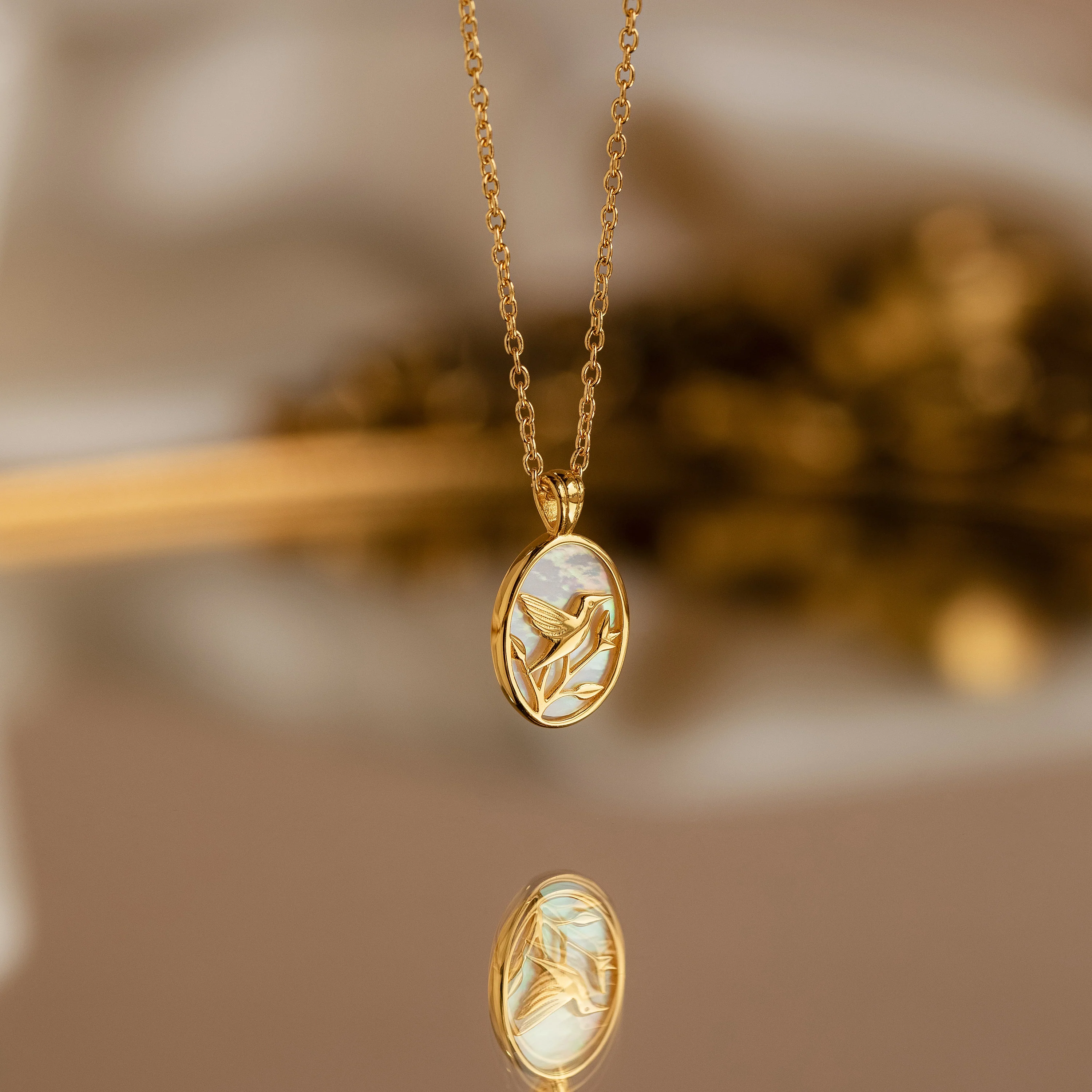 Pearl Hummingbird Necklace - Image 7