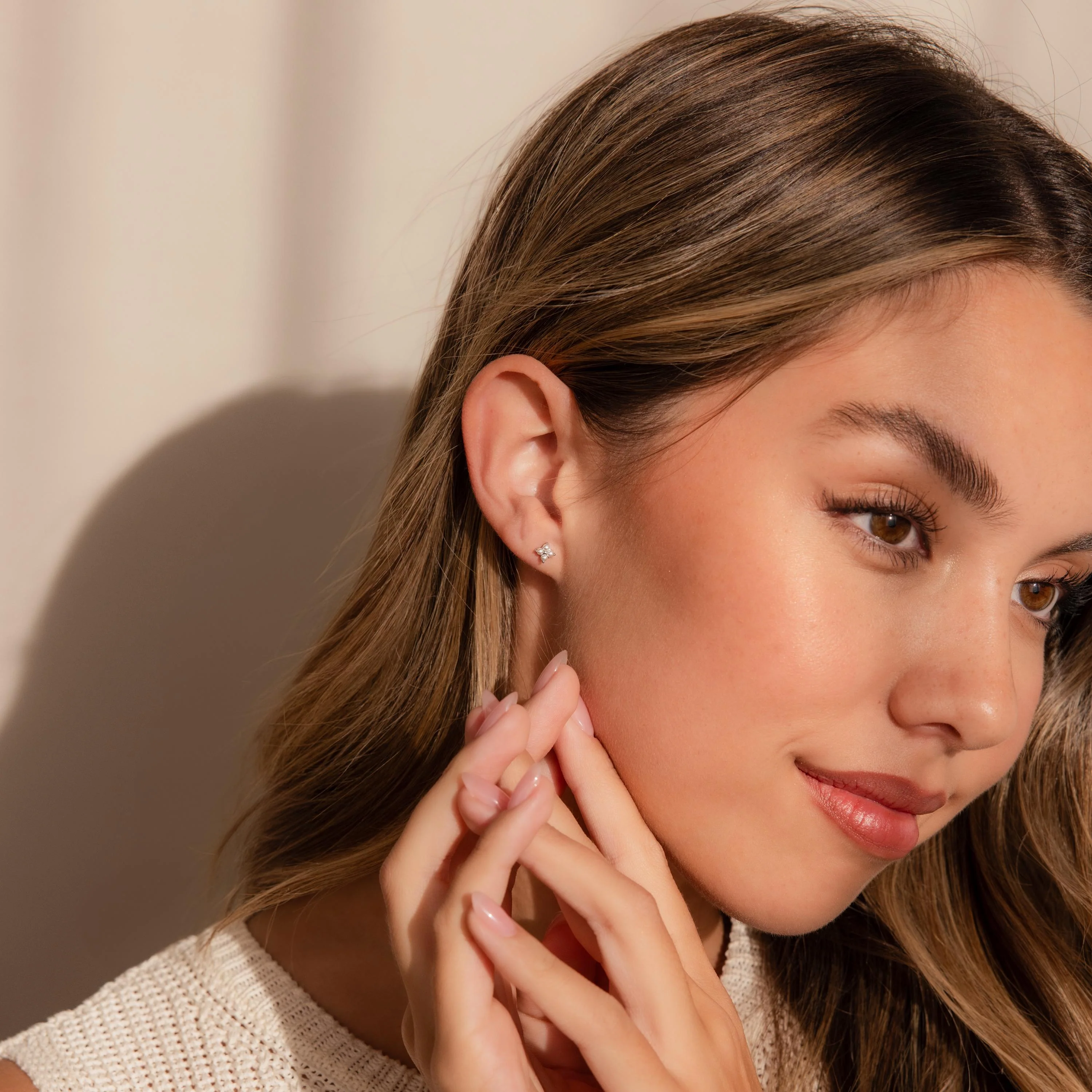 Pearl Ivy Flower Studs - Image 6
