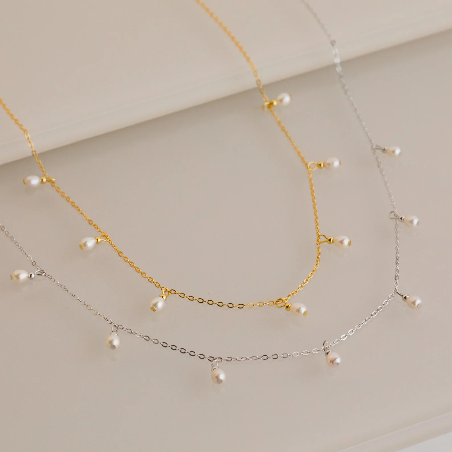 Pearl Station Necklace - Image 3