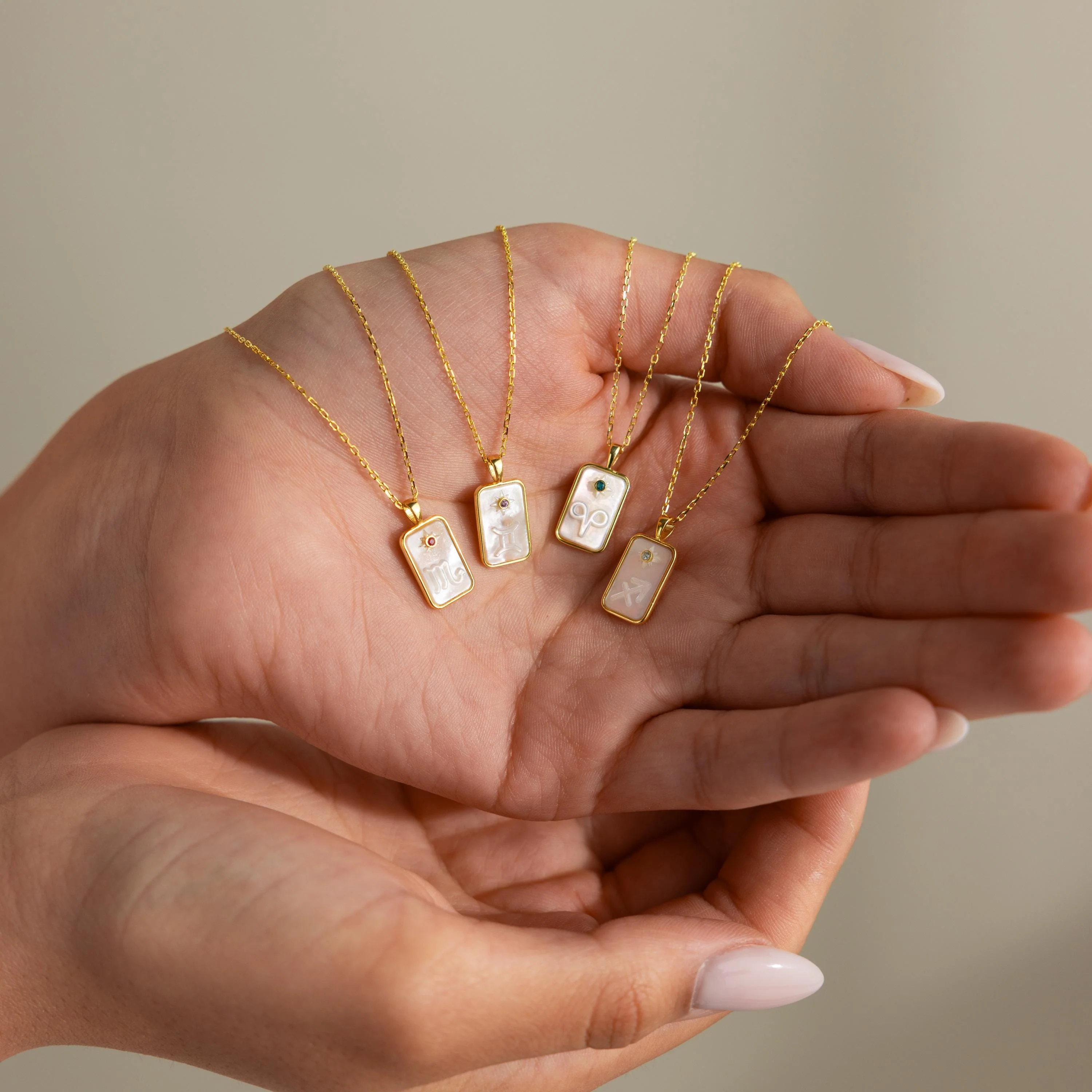 Pearl Zodiac Birthstone Necklace in 18K Gold - Image 5